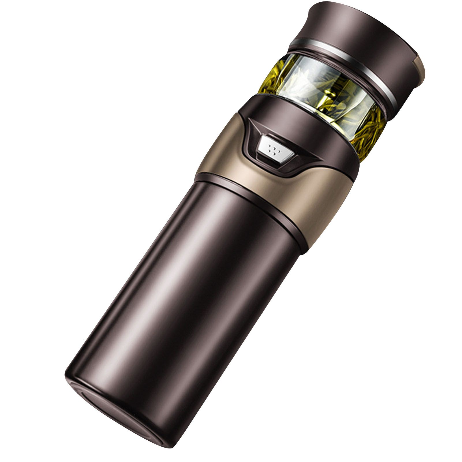 Tea Bottle with Infuser Tea Tumbler Stainless Steel Double Layer Insulated Cup for Men Daily Office Home Brown - Image 4