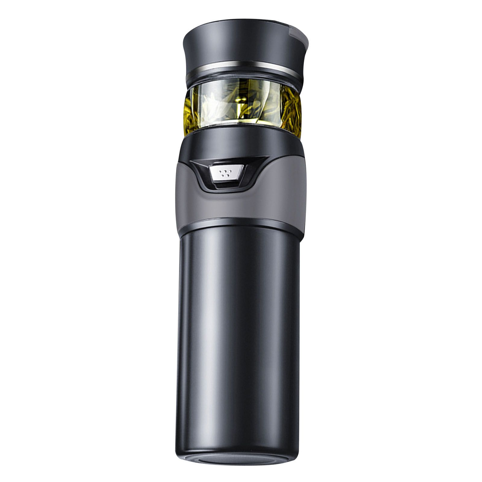 Tea Bottle with Infuser Tea Tumbler Stainless Steel Double Layer Insulated Cup for Men Daily Office Home Grey - Image 1