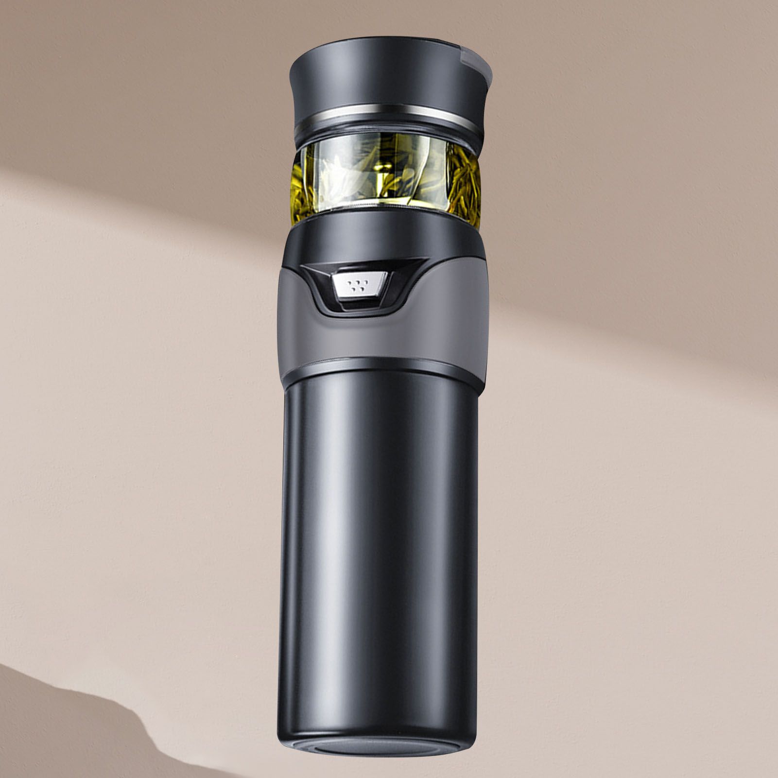 Tea Bottle with Infuser Tea Tumbler Stainless Steel Double Layer Insulated Cup for Men Daily Office Home Grey - Image 5