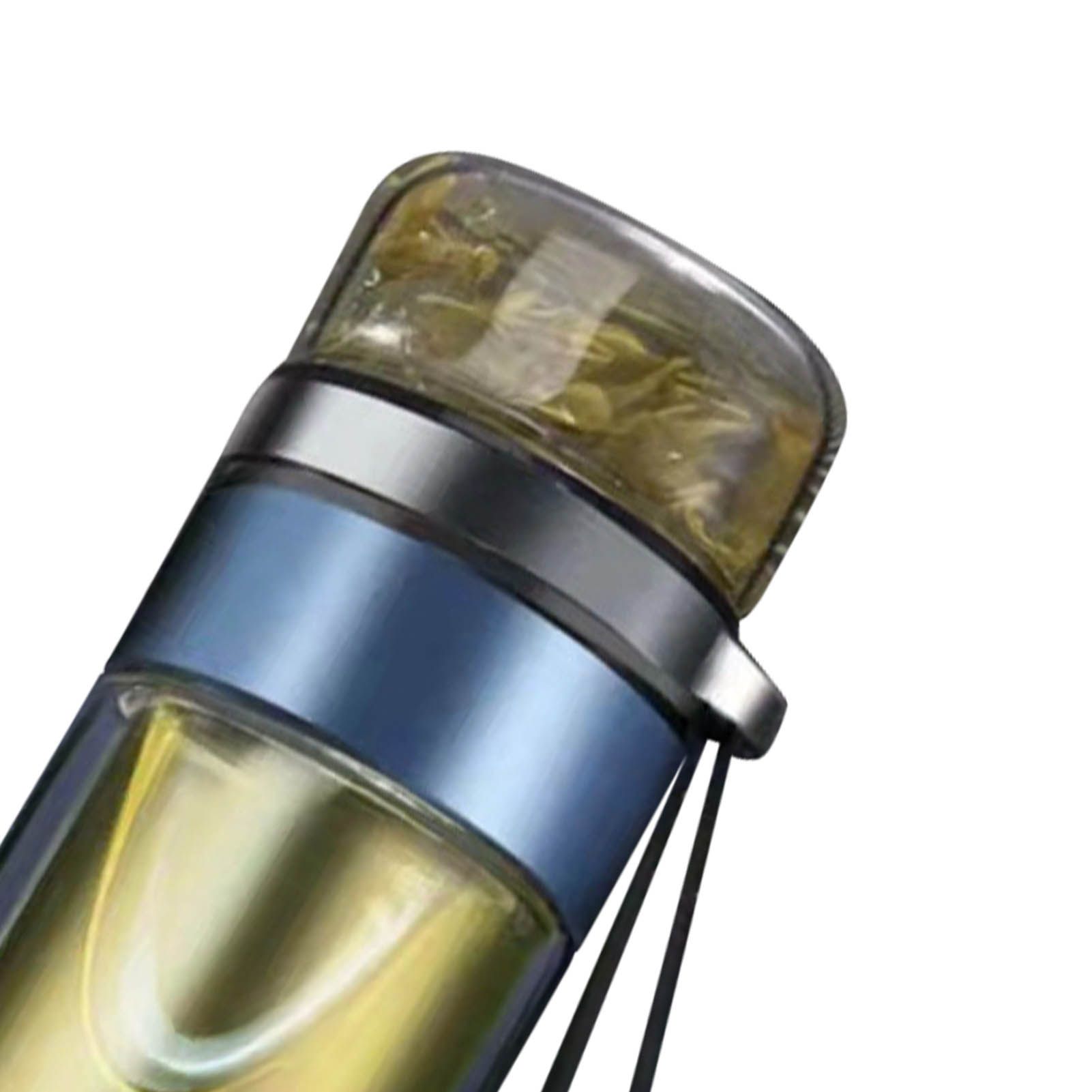 Glass Transparent Tea Bottle Portable Tea Water Bottle Tea and Water Separation Bottle Blue - Image 7