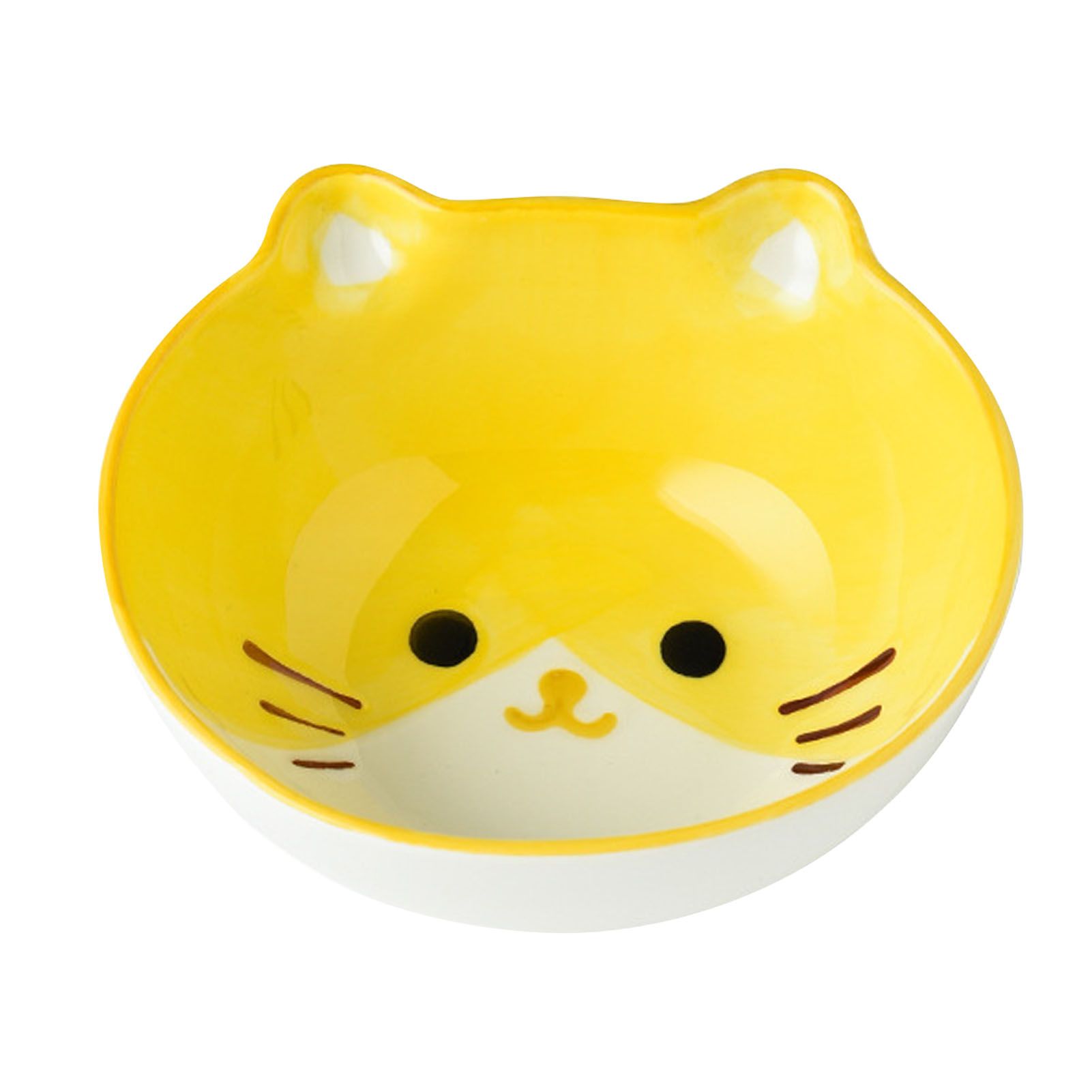 Kids Bowl Ceramic Cute Cartoon Animal Shape Rice Bowls Reusable Dinner Tableware for Serving Soup Cereal Pasta Ice Cream Cat - Image 1