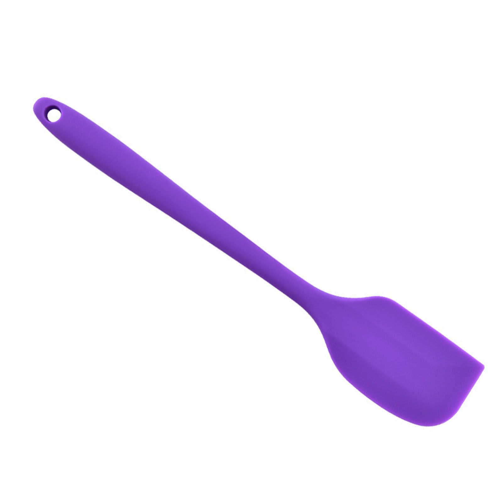 Silicone Spatula Food Grade High Heat Resistant Non Stick Spatula Kitchen Utensils Cookware for Cooking Baking Purple - Image 4
