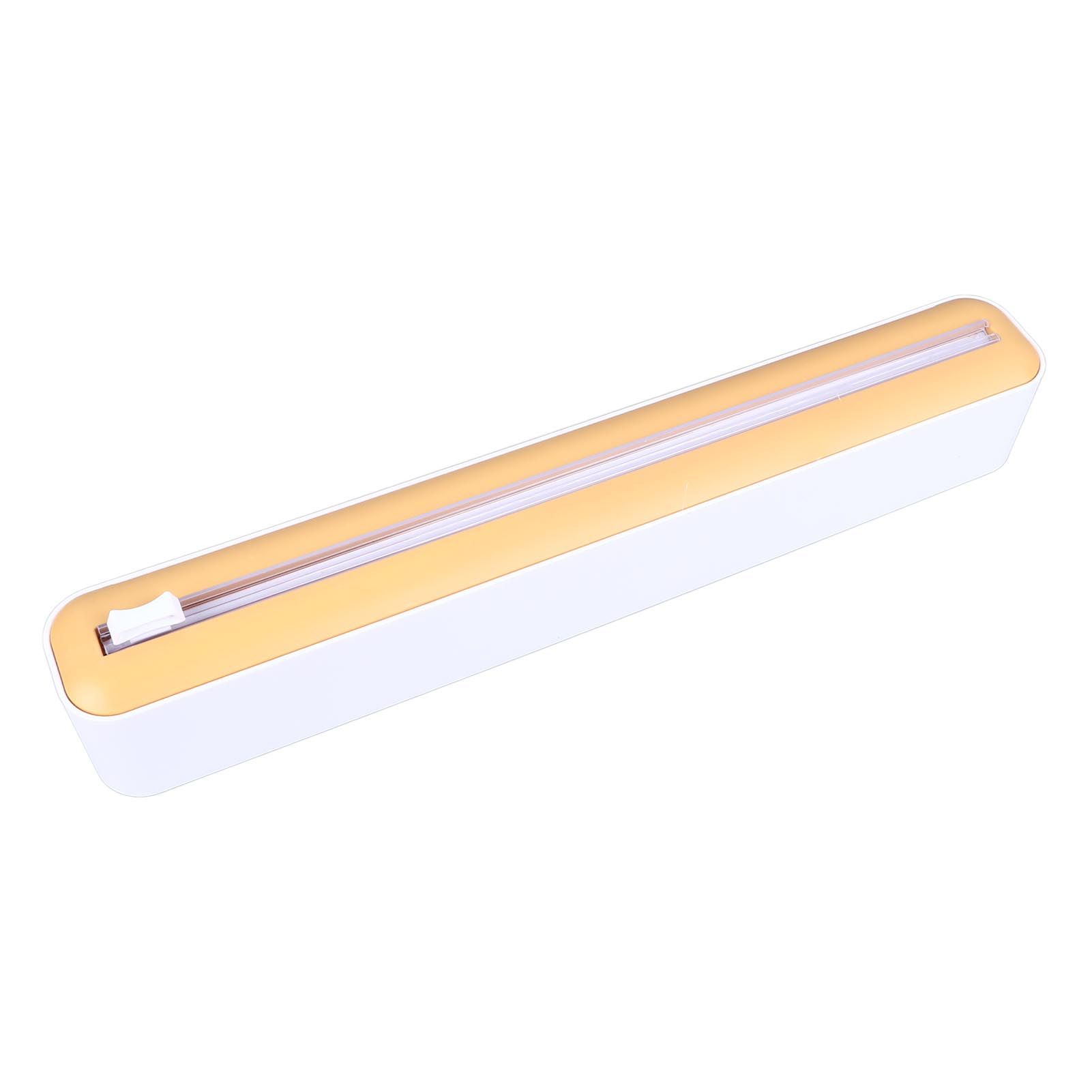 Reusable Cling Film Dispenser Magnetic Refillable Plastic Wrap Dispenser with Cutter Magnetic Stripe White Yellow - Image 8