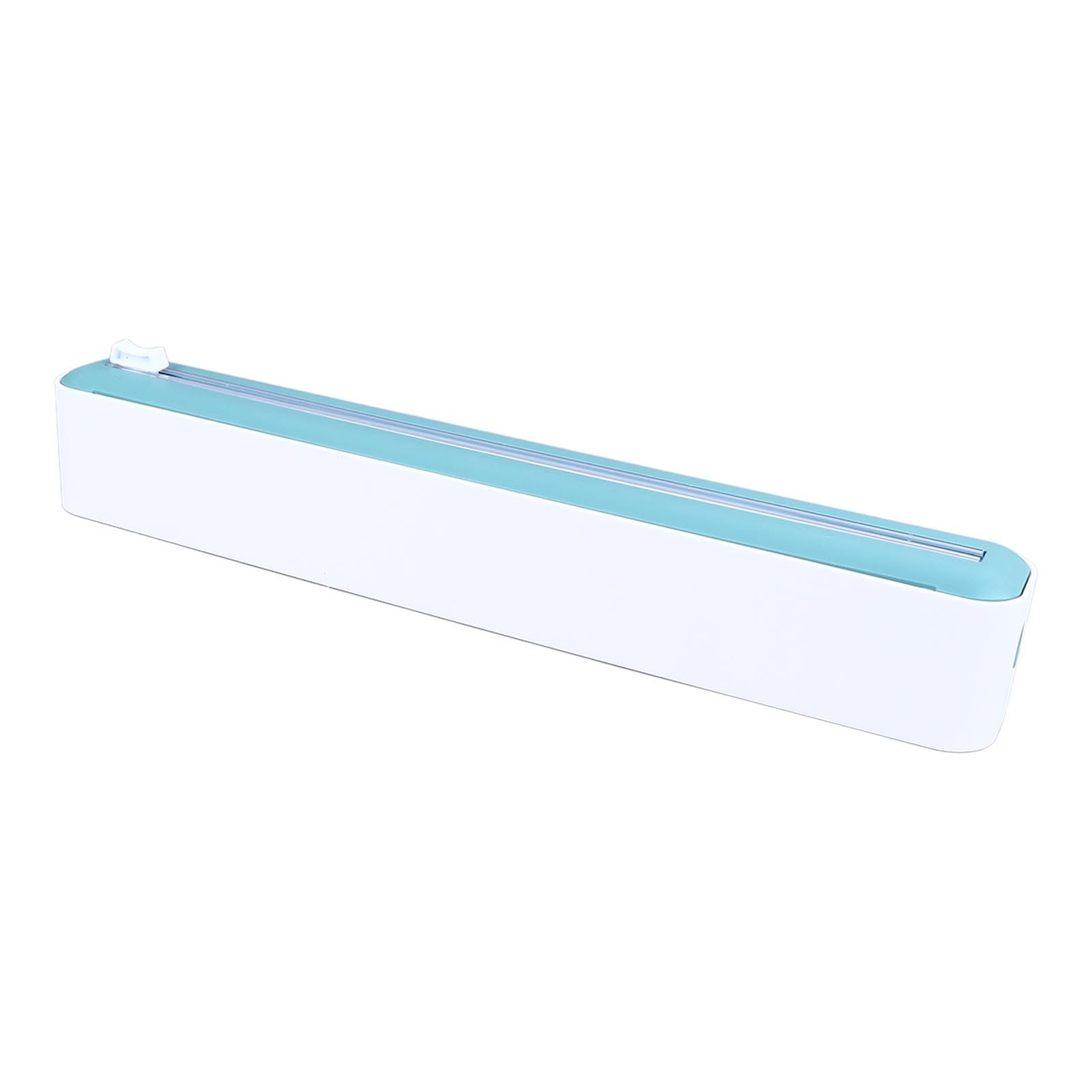 Reusable Cling Film Dispenser Magnetic Refillable Plastic Wrap Dispenser with Cutter Magnetic Stripe White Green - Image 2