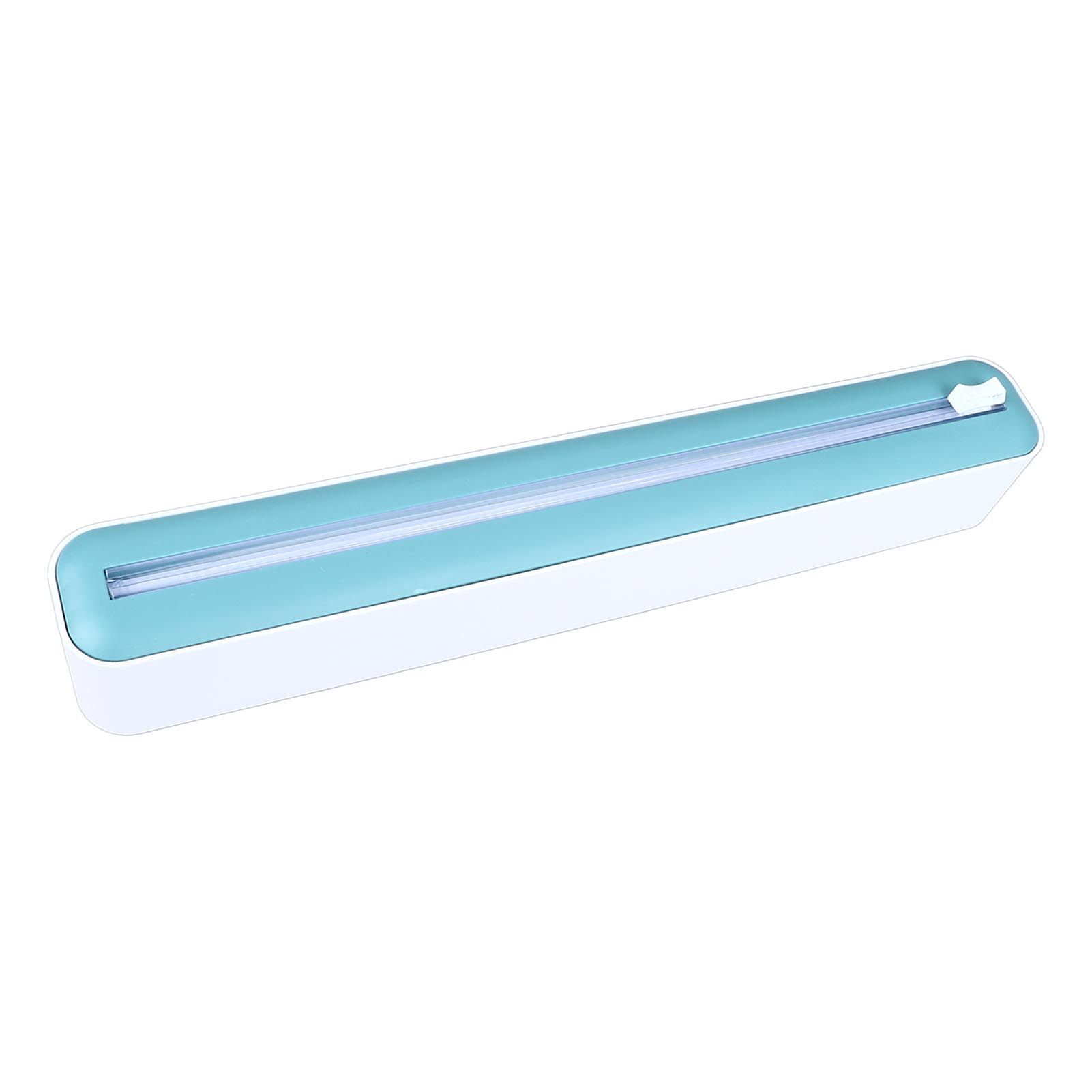 Reusable Cling Film Dispenser Magnetic Refillable Plastic Wrap Dispenser with Cutter Magnetic Stripe White Green - Image 6