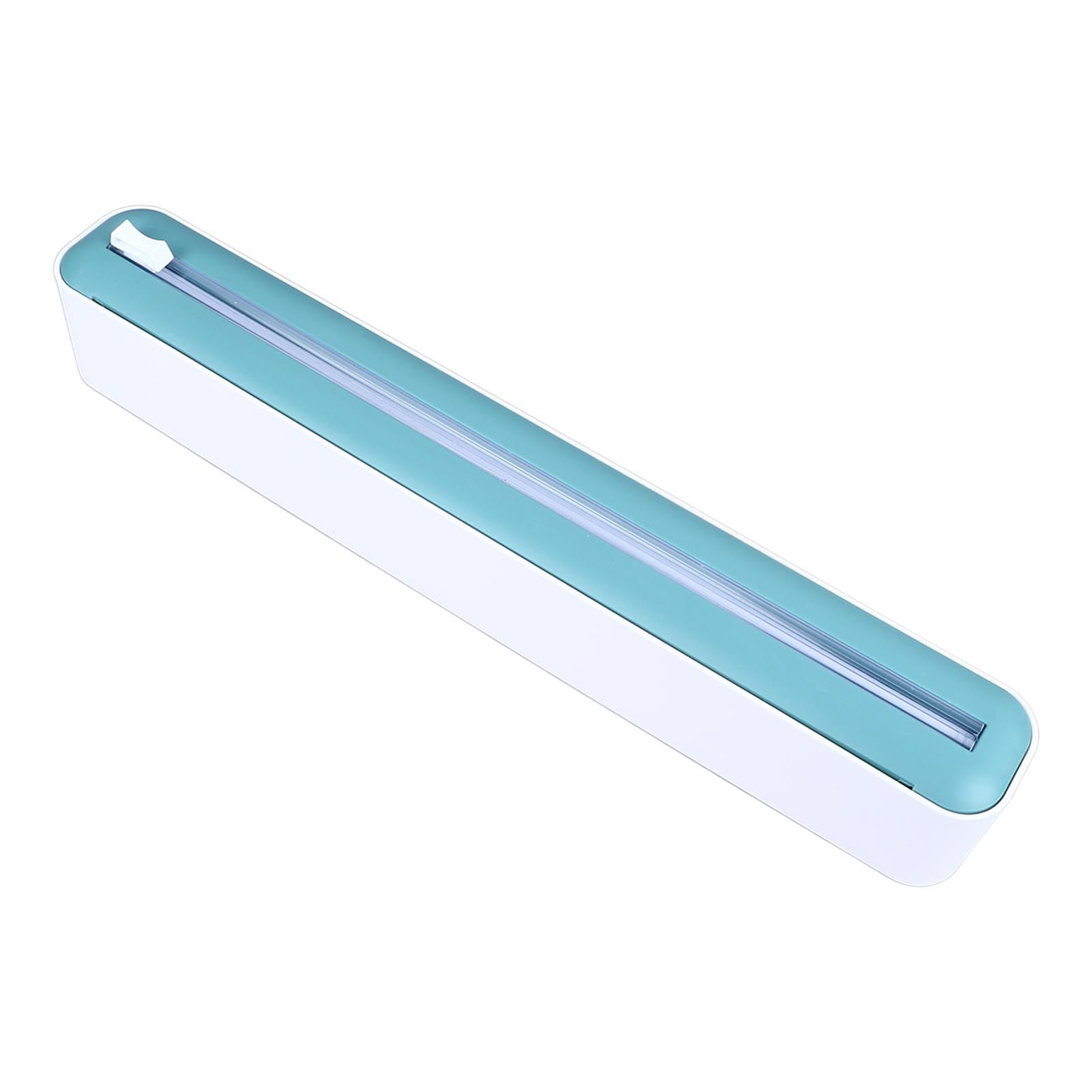 Reusable Cling Film Dispenser Magnetic Refillable Plastic Wrap Dispenser with Cutter Magnetic Stripe White Green - Image 8