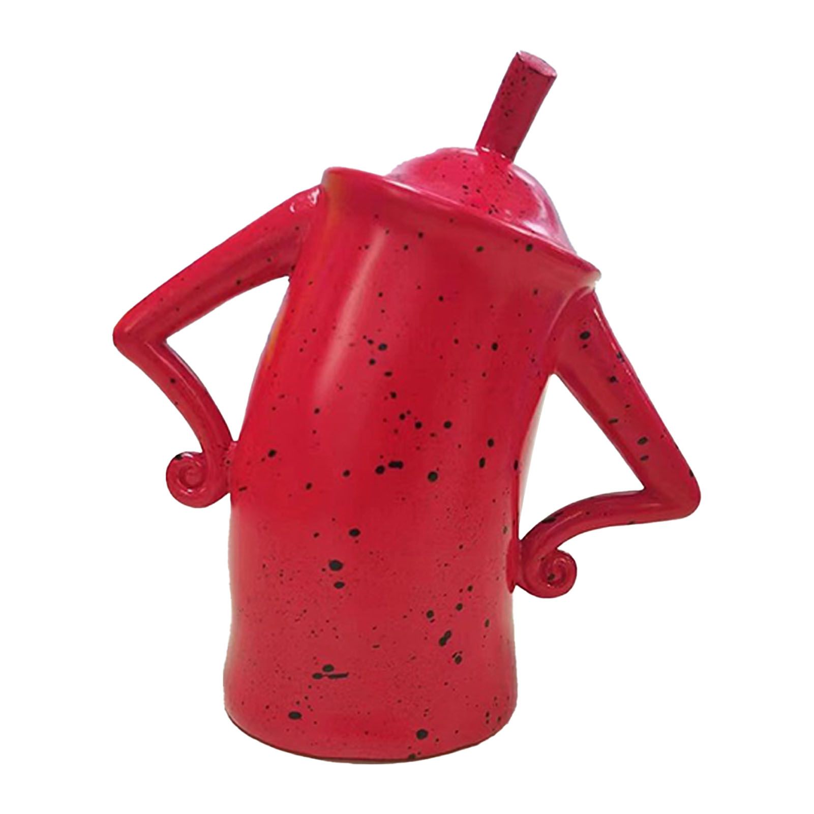 Storage Canister Resin Multifunctional Stylish Food Storage Jar Home Decoration for Jewelry Coffee Red S - Image 1