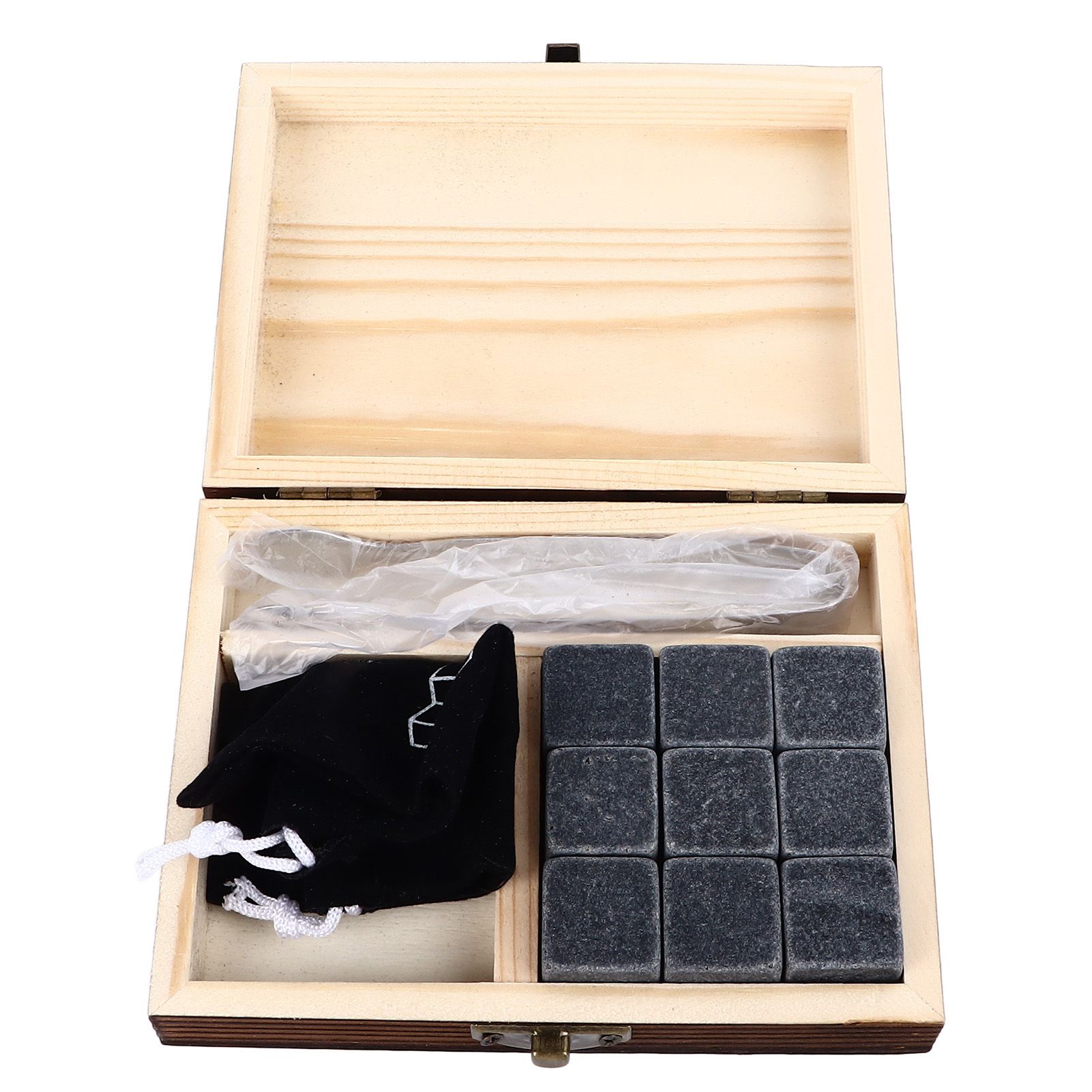 Whisky Stones Cube Shaped Granite Chilling Whiskey Rocks Set Recyclable Quick Drying Whisky Stones with Pine Box - Image 7