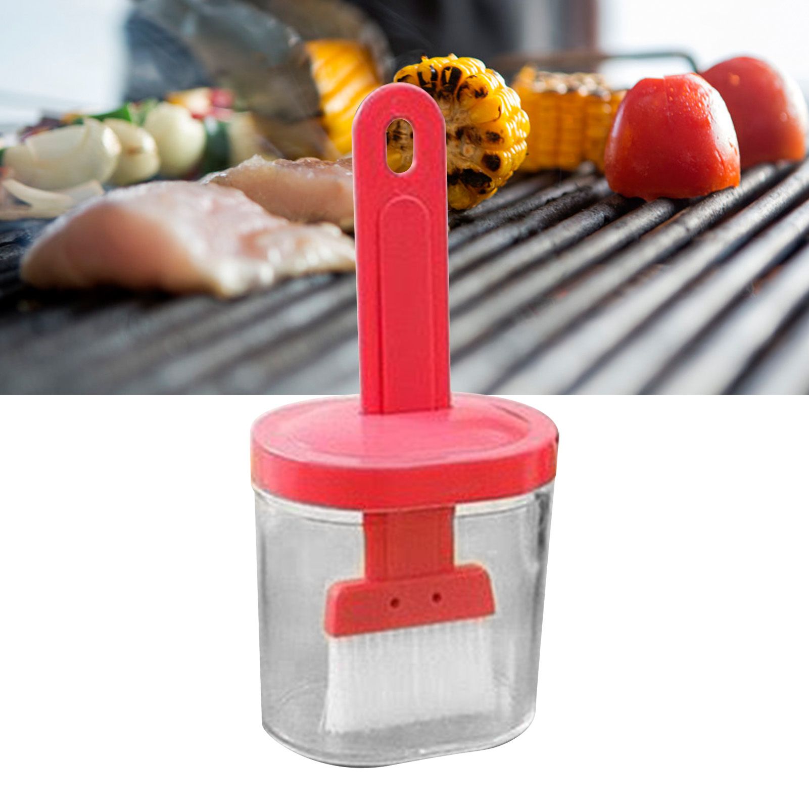 Integrated Silicone Oil Bottle Brush Olive Oil Dispenser Bottle with Silicone Brush for Cooking Baking Barbecue Pickling Pink - Image 6