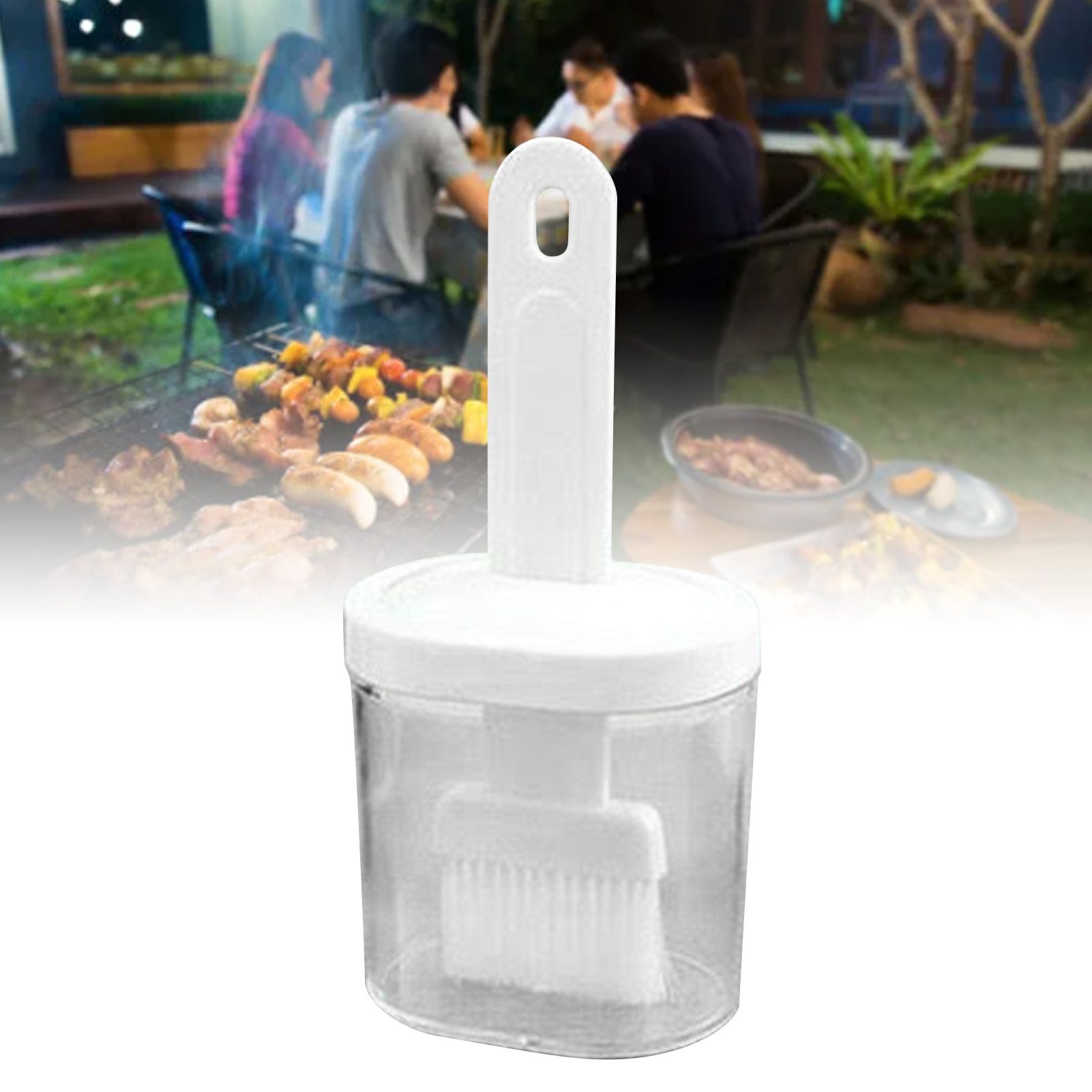 Integrated Silicone Oil Bottle Brush Olive Oil Dispenser Bottle with Silicone Brush for Cooking Baking Barbecue Pickling White - Image 5