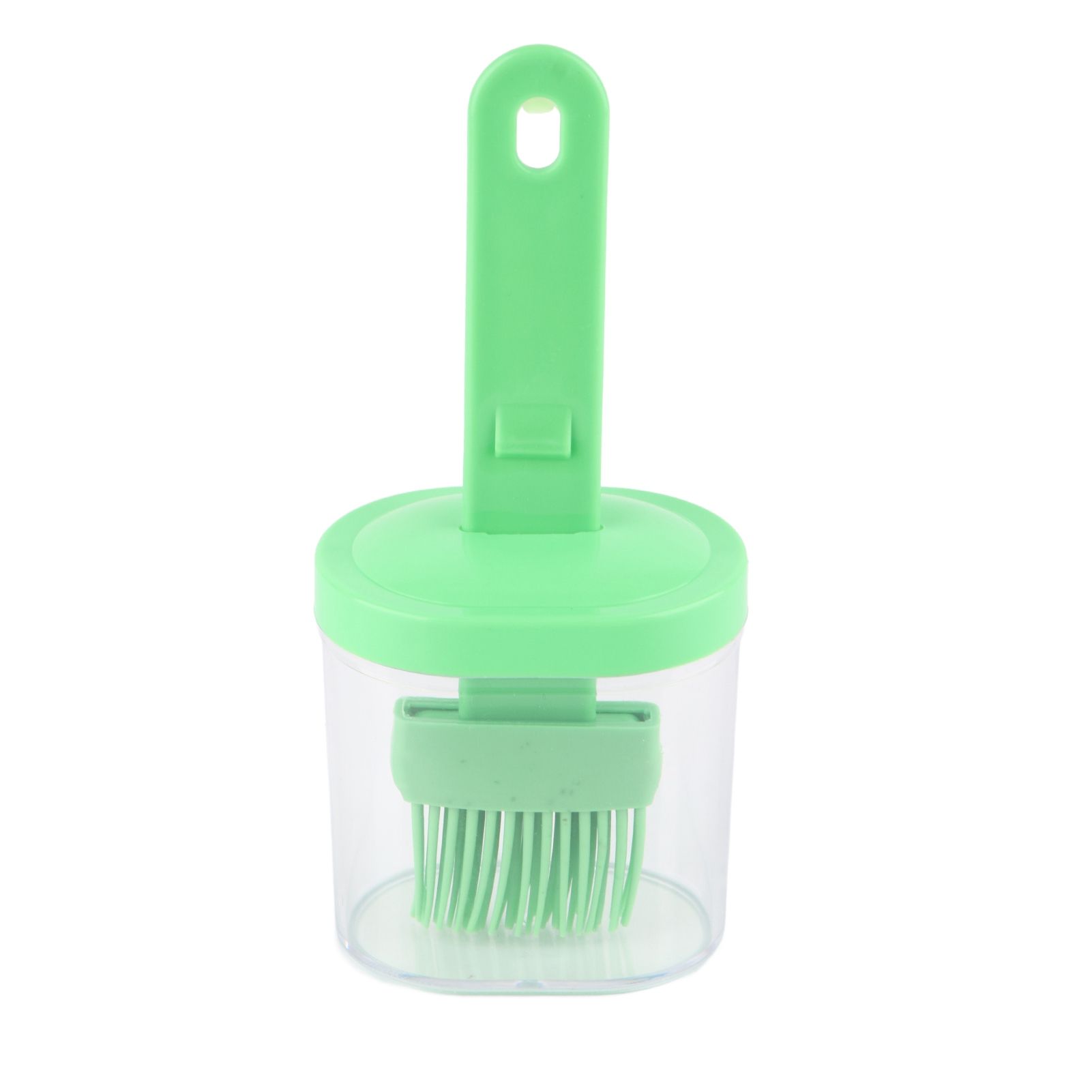 Integrated Silicone Oil Bottle Brush Olive Oil Dispenser Bottle with Silicone Brush for Cooking Baking Barbecue Pickling Green - Image 1