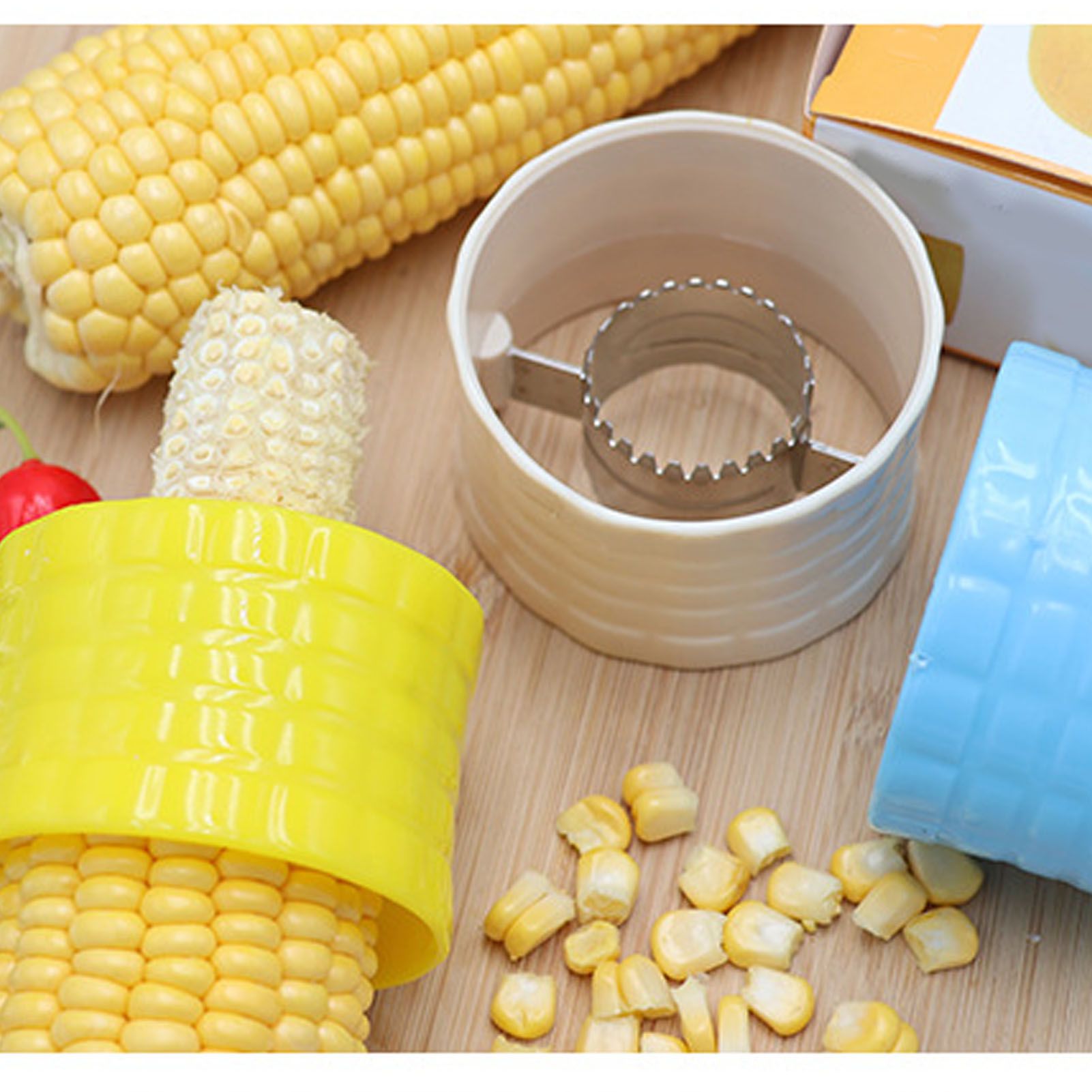 Corn Peeler 304 Stainless Steel Cob Stripper Corn Kernels Remove Tool for Home Kitchen Yellow - Image 8