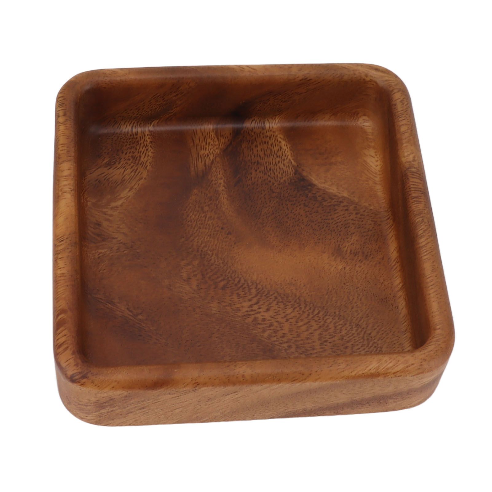 Walnut Fruit Plate Smooth Textured Elegant Wood Serving Tray for Snack Fruit Nut Kitchen Utensils Square 15x15cm - Image 3