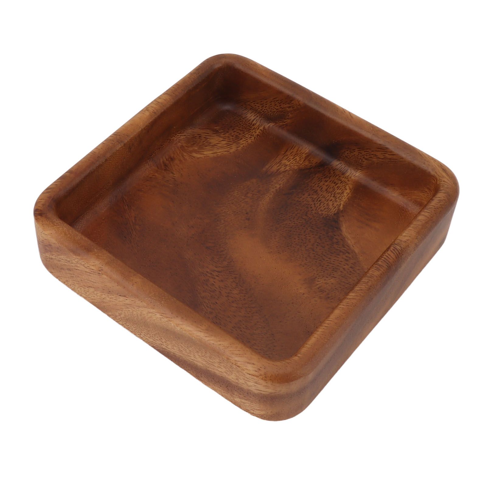 Walnut Fruit Plate Smooth Textured Elegant Wood Serving Tray for Snack Fruit Nut Kitchen Utensils Square 15x15cm - Image 4