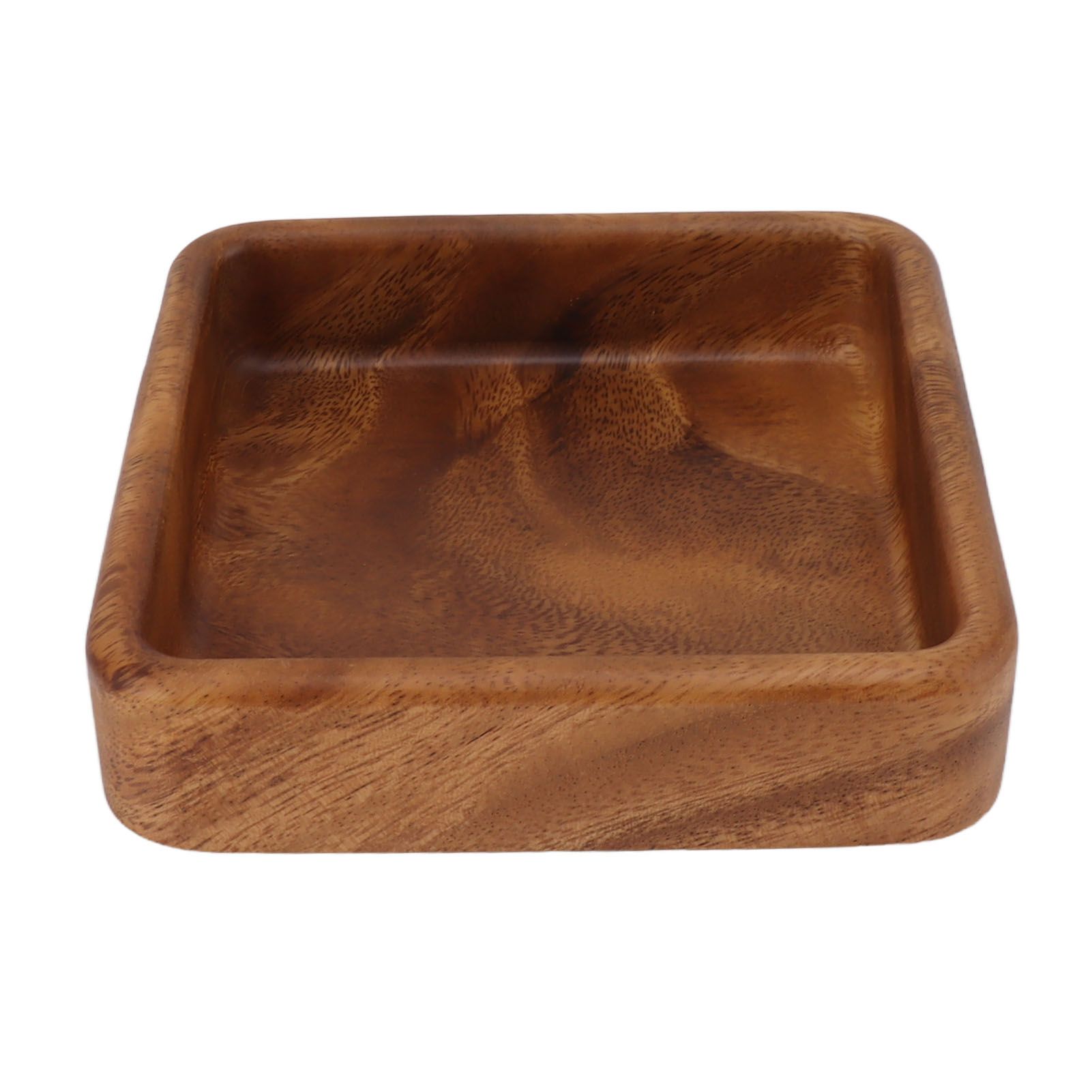 Walnut Fruit Plate Smooth Textured Elegant Wood Serving Tray for Snack Fruit Nut Kitchen Utensils Square 15x15cm - Image 5