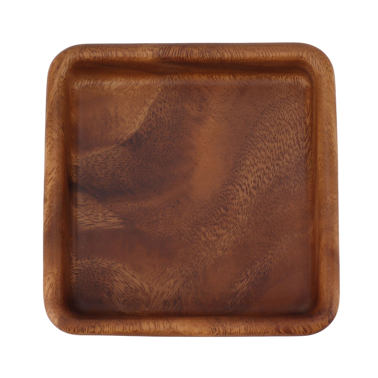 Walnut Fruit Plate Smooth Textured Elegant Wood Serving Tray for Snack Fruit Nut Kitchen Utensils Square 15x15cm - Image 6