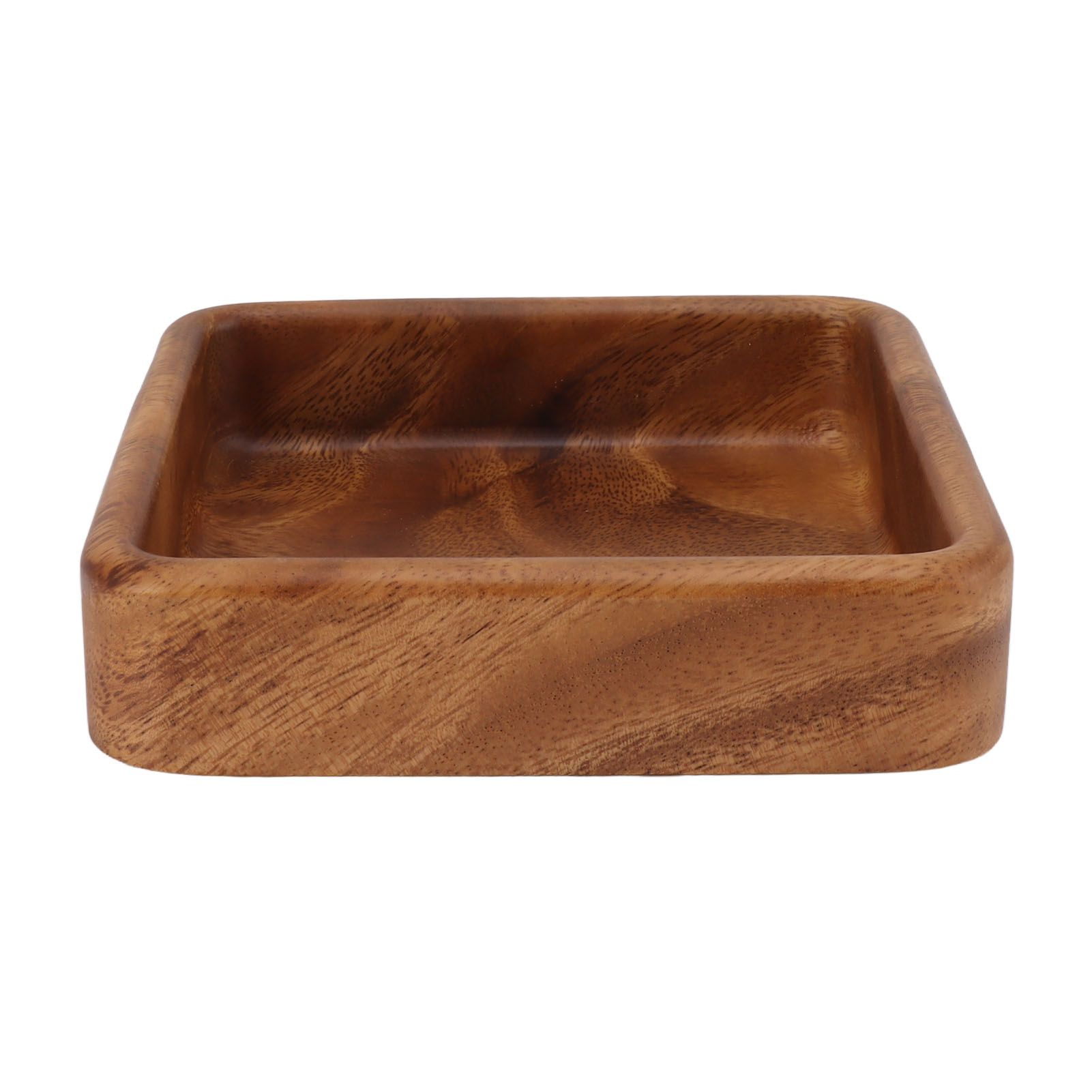 Walnut Fruit Plate Smooth Textured Elegant Wood Serving Tray for Snack Fruit Nut Kitchen Utensils Square 15x15cm - Image 7
