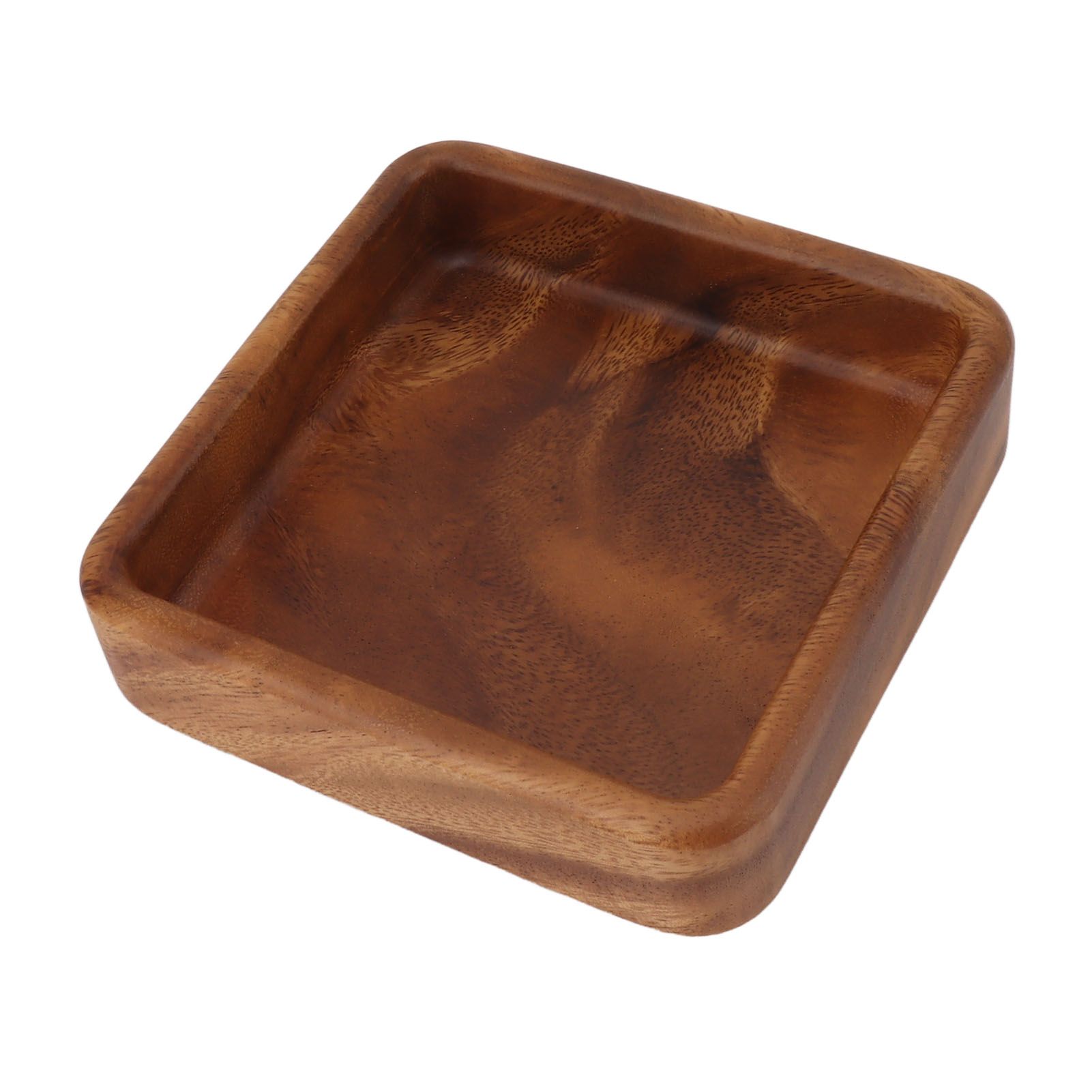 Walnut Fruit Plate Smooth Textured Elegant Wood Serving Tray for Snack Fruit Nut Kitchen Utensils Square 15x15cm - Image 8