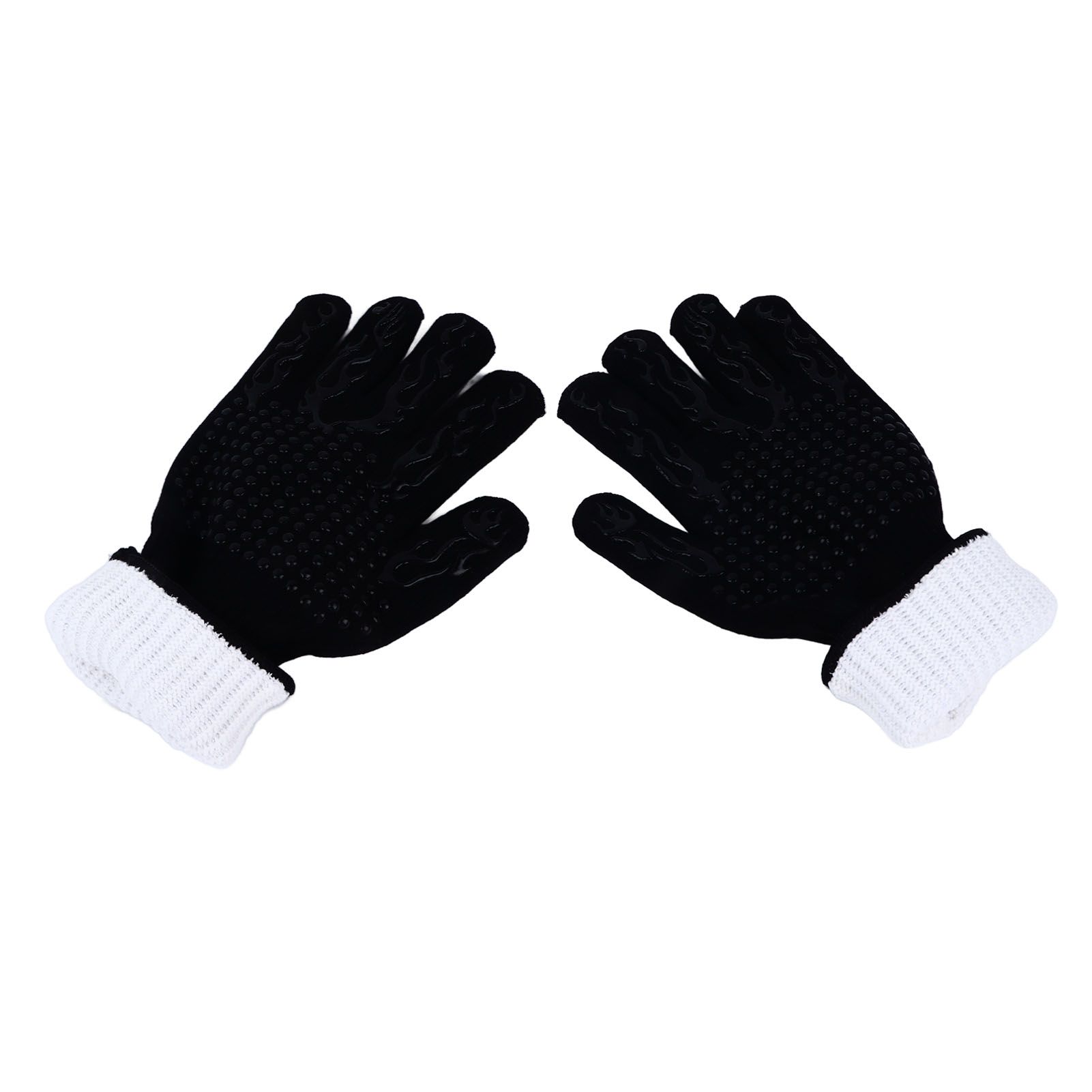 BBQ Gloves Fireproof Heat Resistant Prevent Slip Grilling Gloves for Microwave Oven Barbecue Baking Black - Image 8