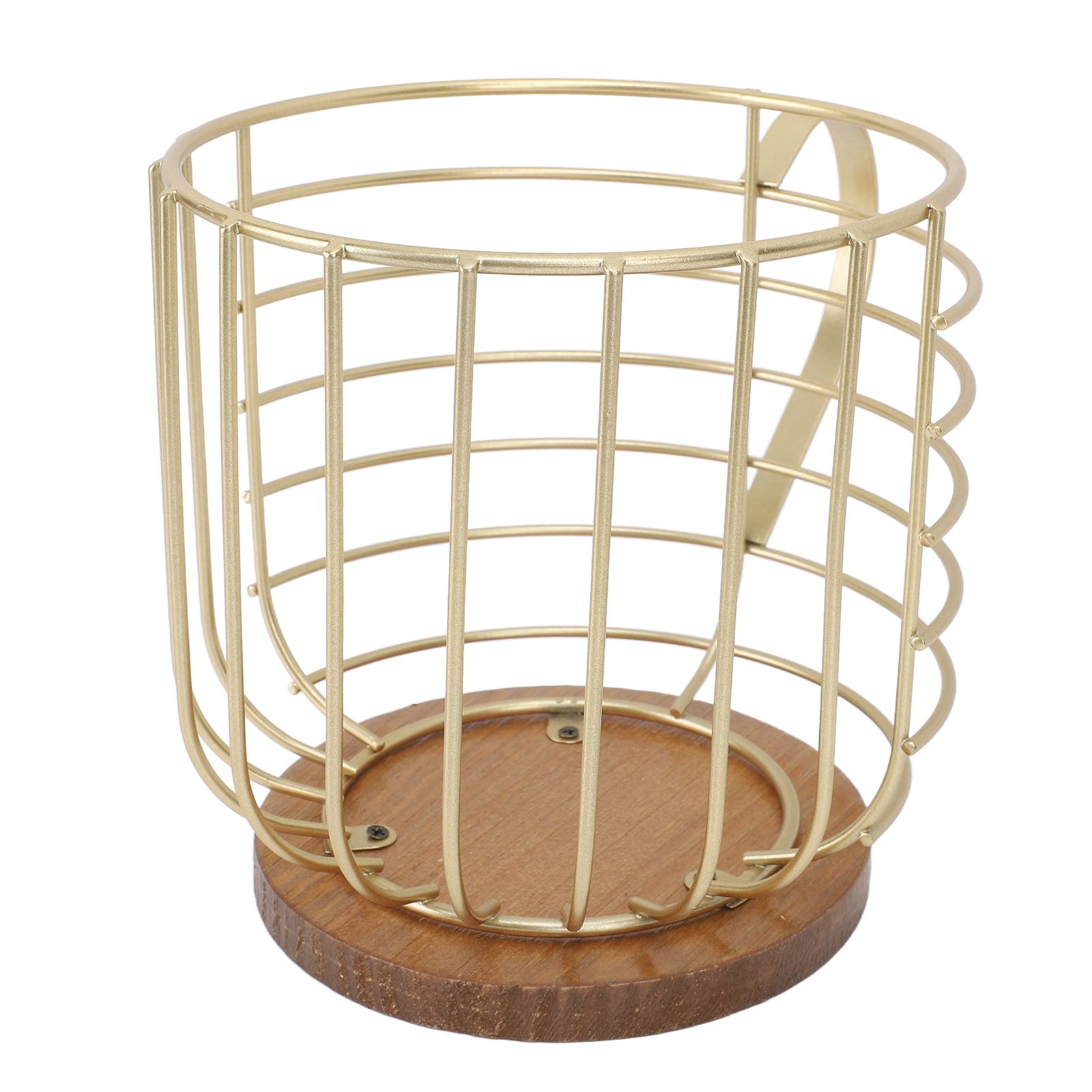 Mug Shape Coffee Pod Holder Coffee Capsule Storage Basket for Counter Coffee Bar Tabletop Kitchen Living Room Wordless Gold - Image 3