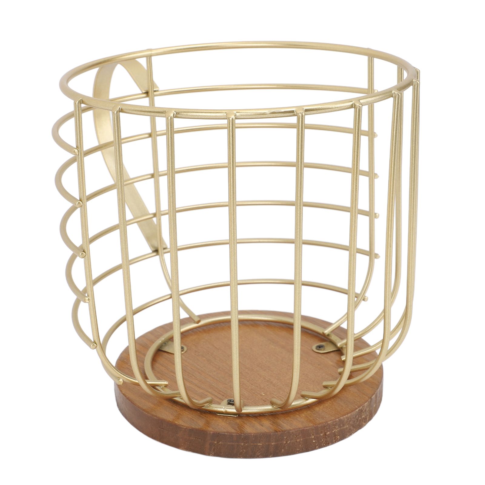 Mug Shape Coffee Pod Holder Coffee Capsule Storage Basket for Counter Coffee Bar Tabletop Kitchen Living Room Wordless Gold - Image 5