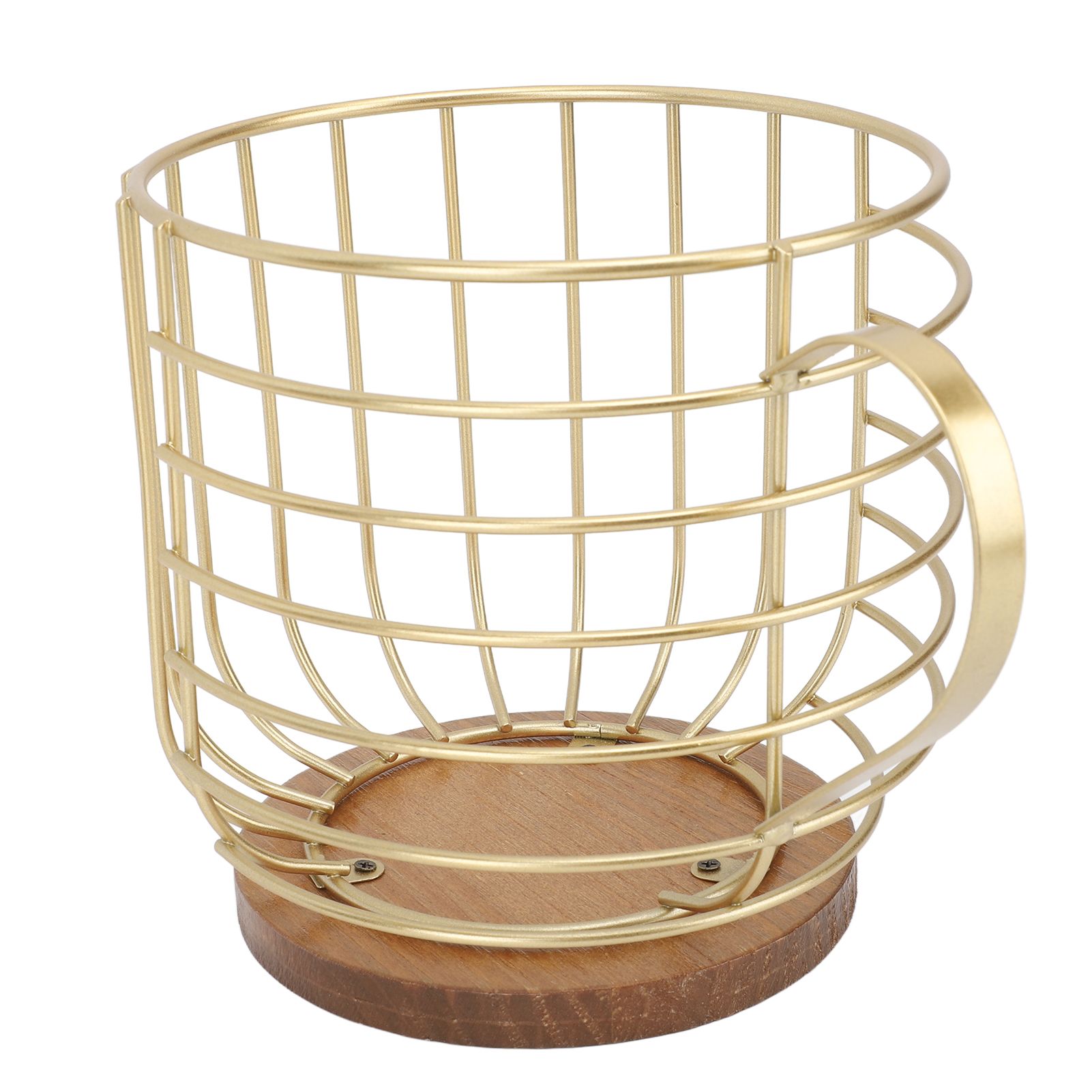 Mug Shape Coffee Pod Holder Coffee Capsule Storage Basket for Counter Coffee Bar Tabletop Kitchen Living Room Wordless Gold - Image 7
