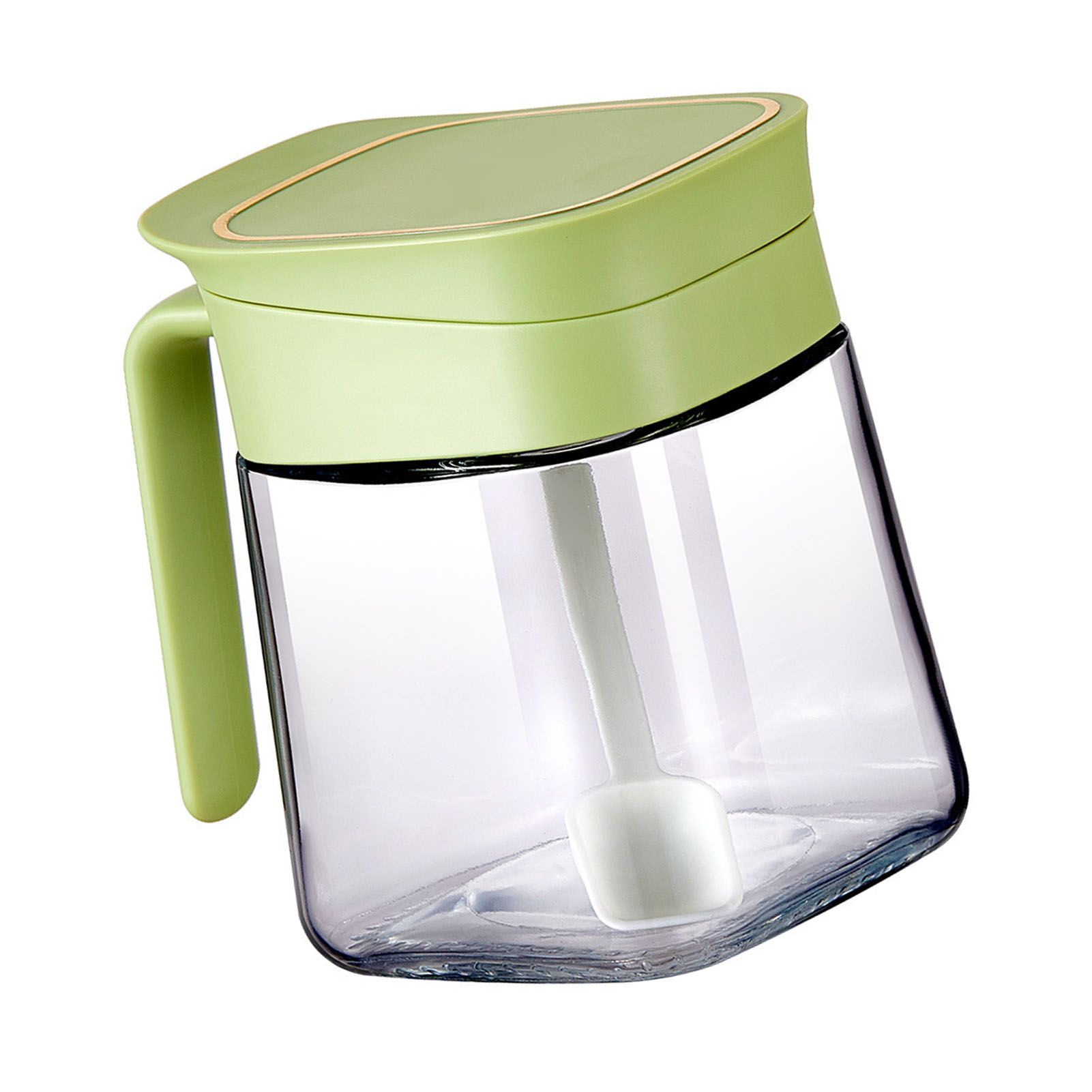Spice Jar Glass Transparent Salt Sugar Pepper Seasoning Container Bottle for Home Kitchen Green - Image 7