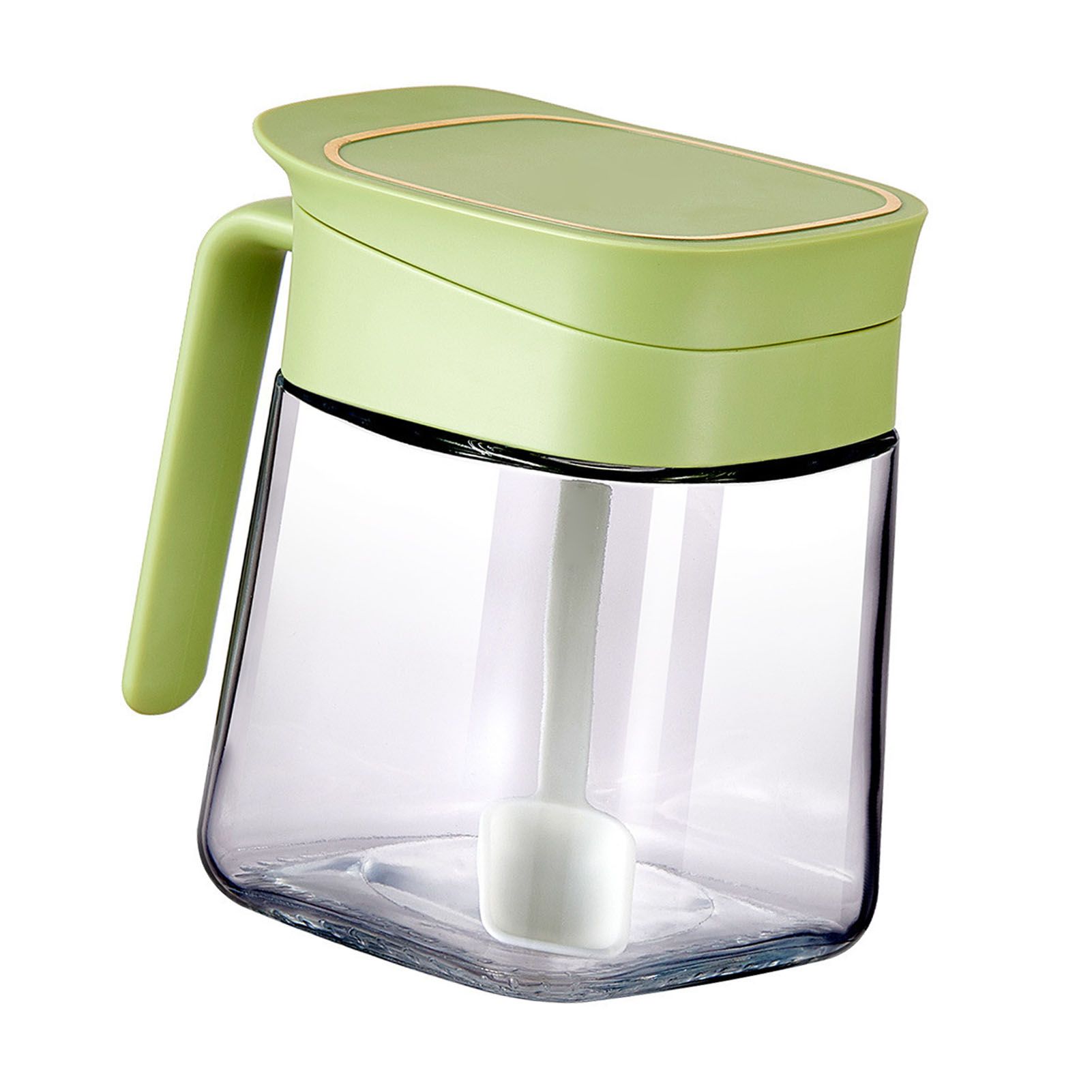 Spice Jar Glass Transparent Salt Sugar Pepper Seasoning Container Bottle for Home Kitchen Green - Image 8