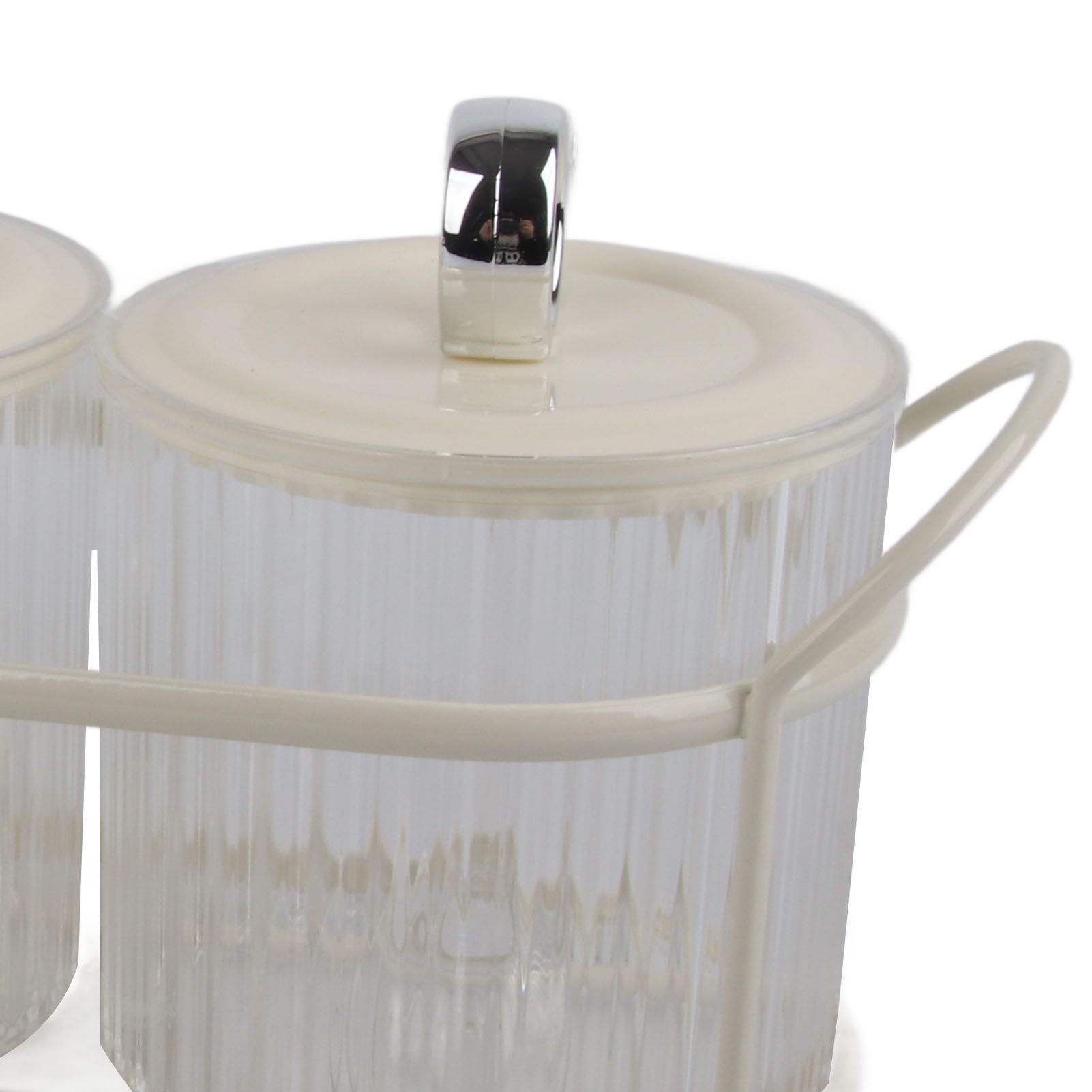 Spice Box Set Nordic Style Visual Innovative Household Movable Kitchen Spice Pot with Iron Rack and Spoon 3PCS Set - Image 7