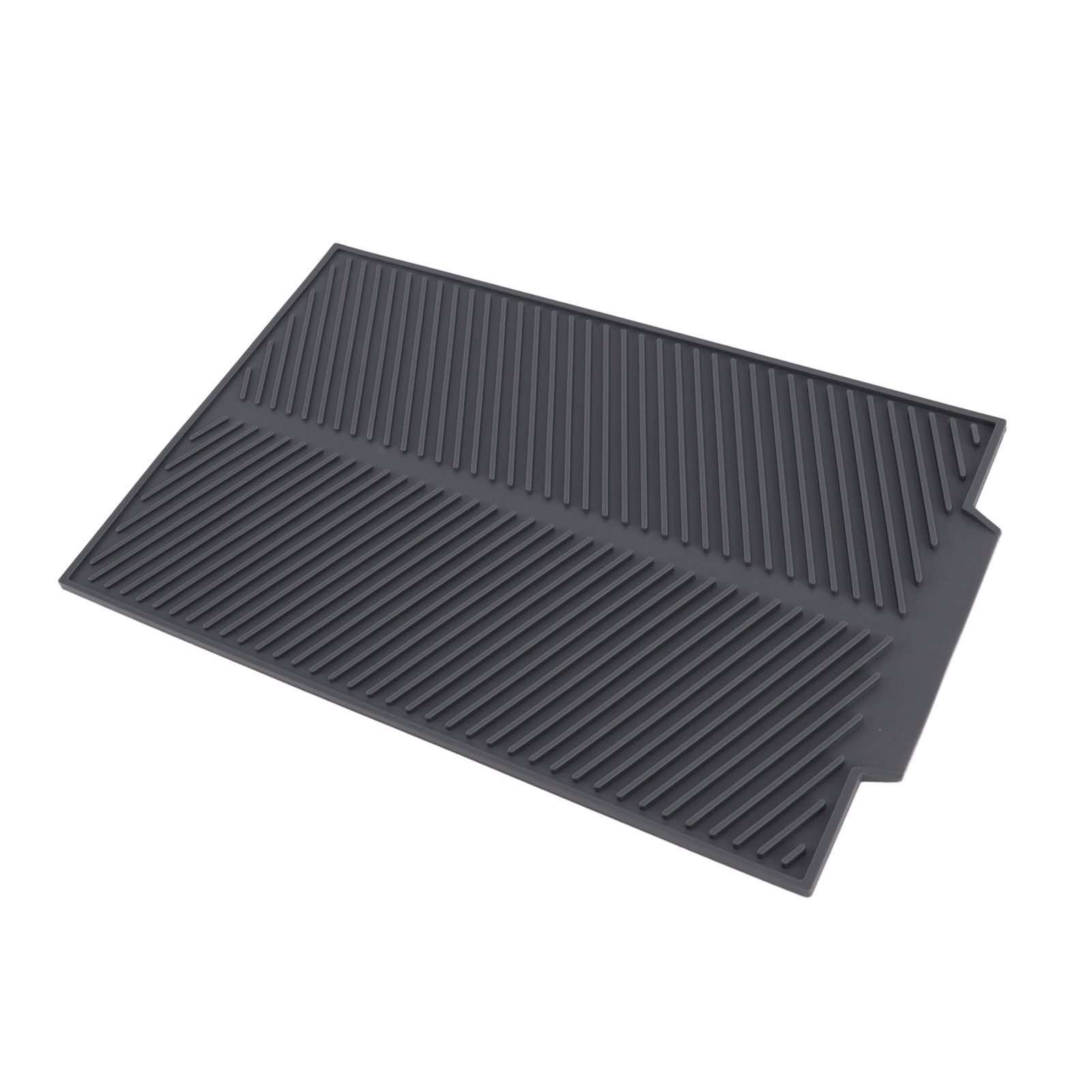 Silicone Dish Drying Mat Anti Slip Shock Proof Easy To Clean Kitchen Counter Drying Mat for Dish Bowl Fork L 43x33.5cm - Image 6