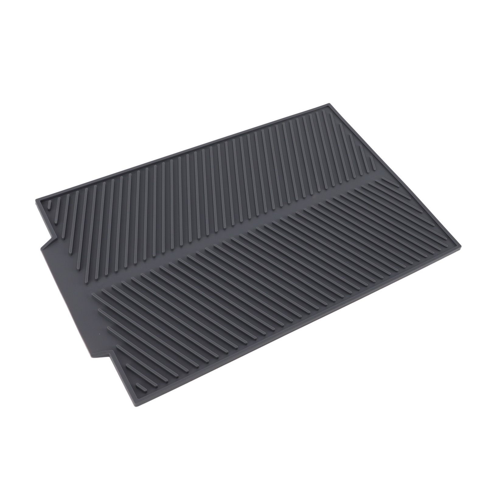 Silicone Dish Drying Mat Anti Slip Shock Proof Easy To Clean Kitchen Counter Drying Mat for Dish Bowl Fork L 43x33.5cm - Image 7
