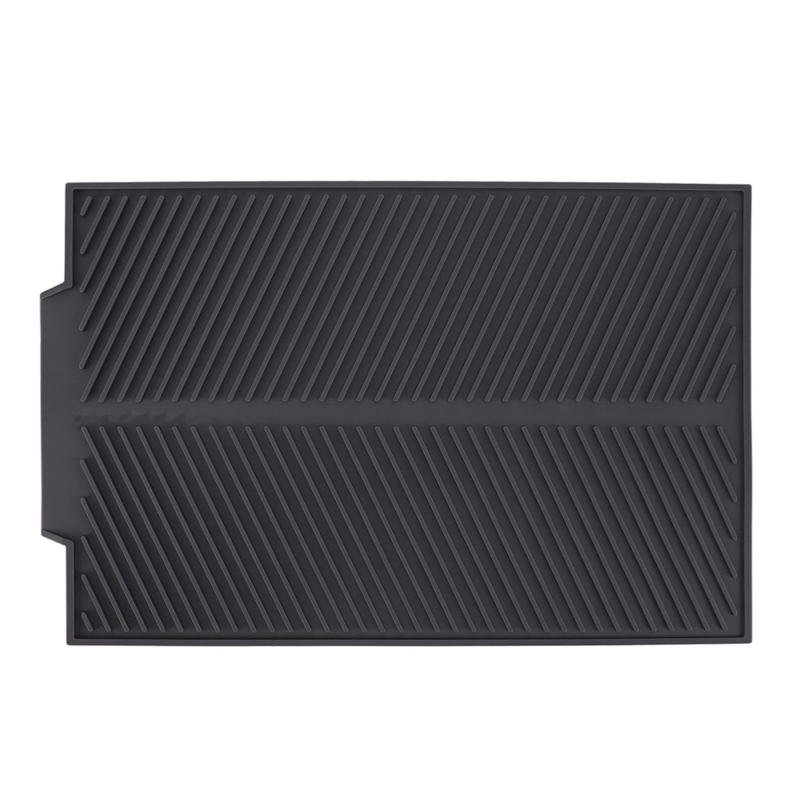 Silicone Dish Drying Mat Anti Slip Shock Proof Easy To Clean Kitchen Counter Drying Mat for Dish Bowl Fork S 39x25cm - Image 2