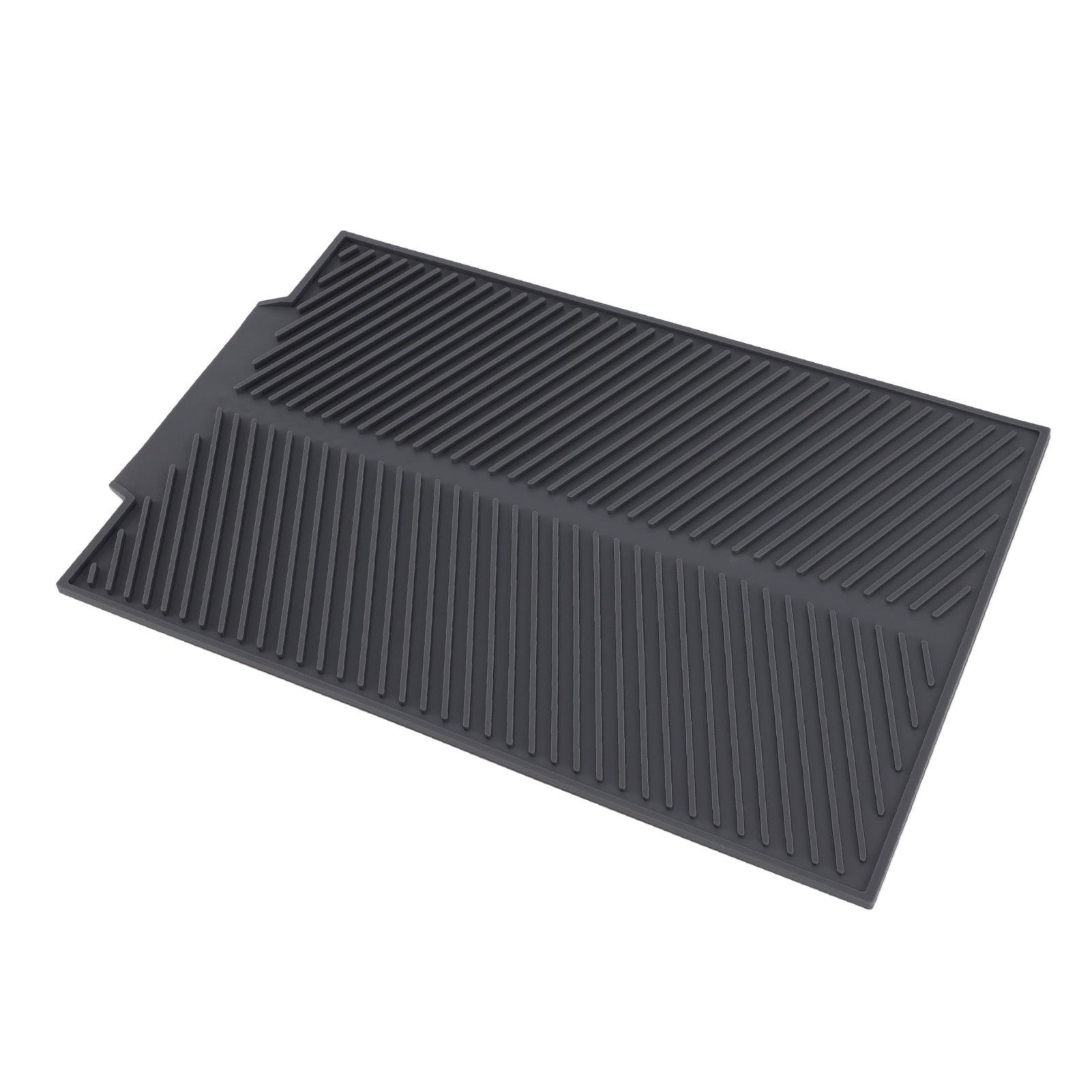 Silicone Dish Drying Mat Anti Slip Shock Proof Easy To Clean Kitchen Counter Drying Mat for Dish Bowl Fork S 39x25cm - Image 8