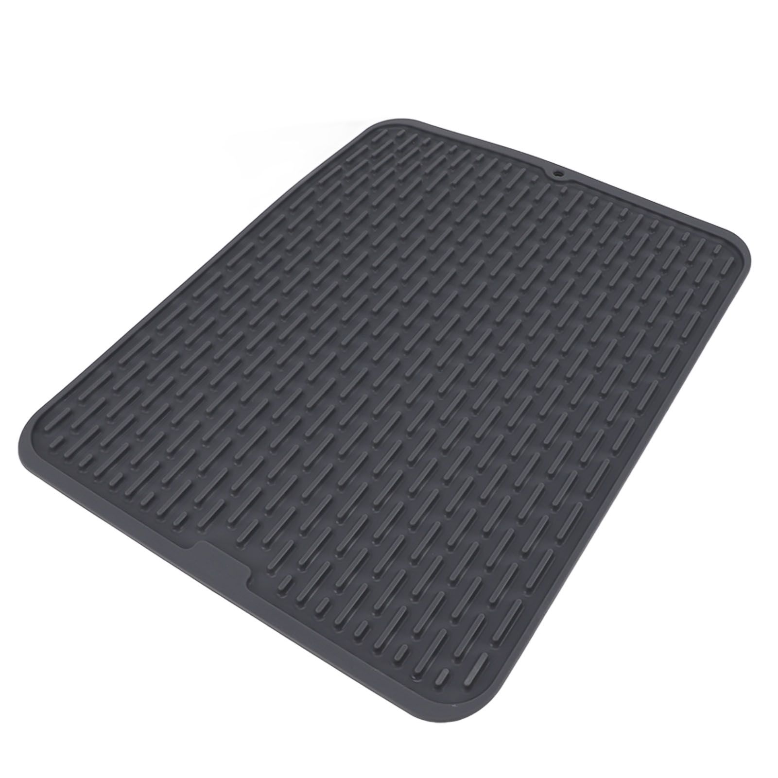 Rectangular Silicone Dish Drying Mat Heat Insulation Anti Slip Dish Drying Mat with Built in Drain Lip for Kitchen Counter Small Size - Image 6