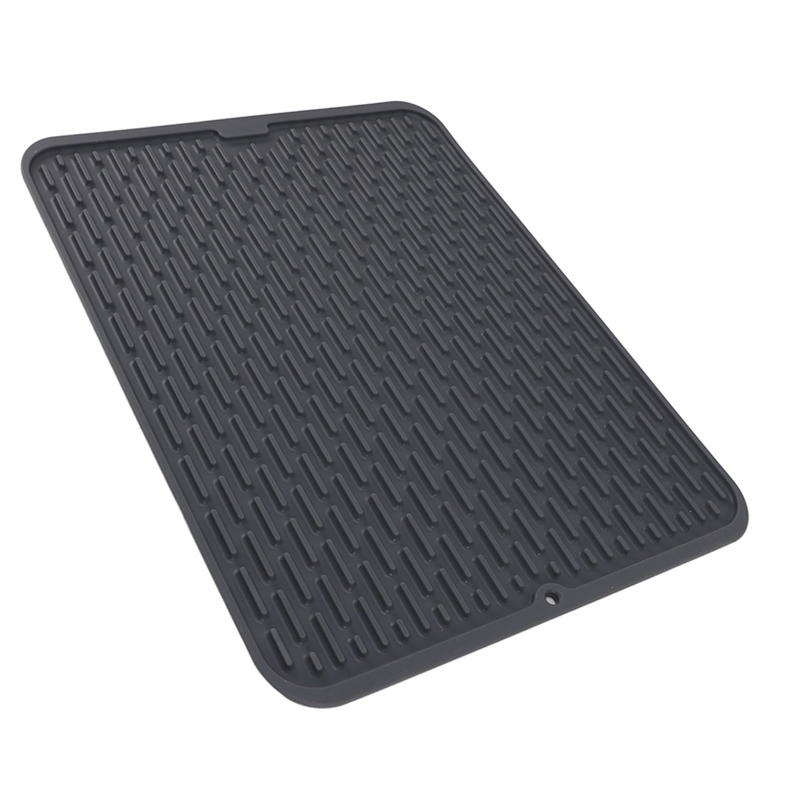 Rectangular Silicone Dish Drying Mat Heat Insulation Anti Slip Dish Drying Mat with Built in Drain Lip for Kitchen Counter Small Size - Image 8