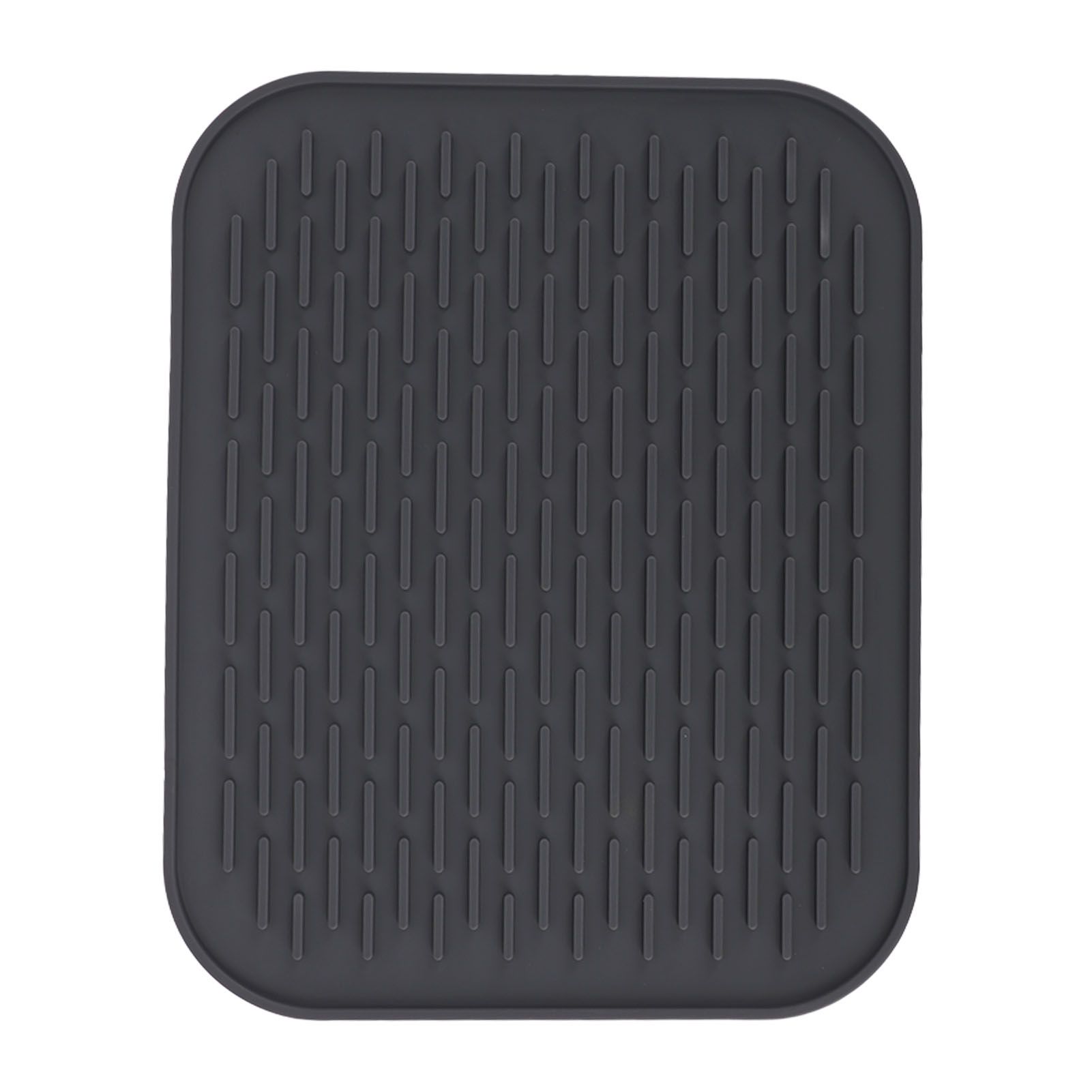 Rectangular Silicone Dish Drying Mat Heat Insulation Anti Slip Dish Drying Mat with Built in Drain Lip for Kitchen Counter Large Size - Image 2