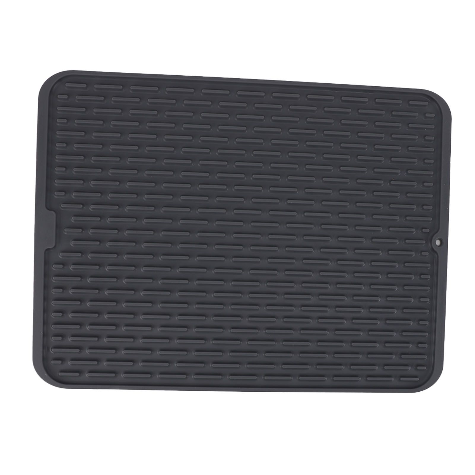 Rectangular Silicone Dish Drying Mat Heat Insulation Anti Slip Dish Drying Mat with Built in Drain Lip for Kitchen Counter Large Size - Image 5