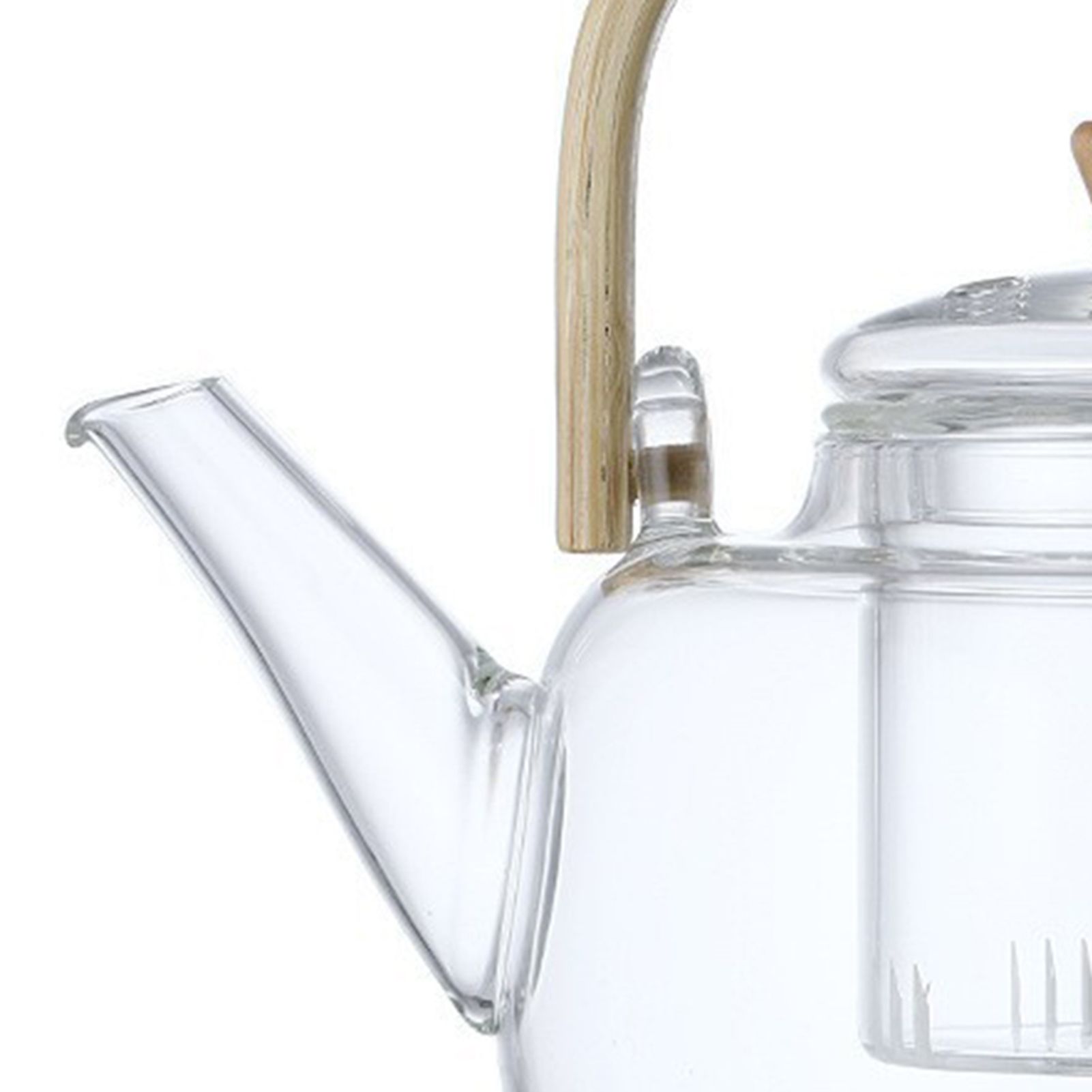 Household Teapot 1000ml Large Capacity Multifunctional Borosilicate Teapot with Bamboo Handle - Image 7