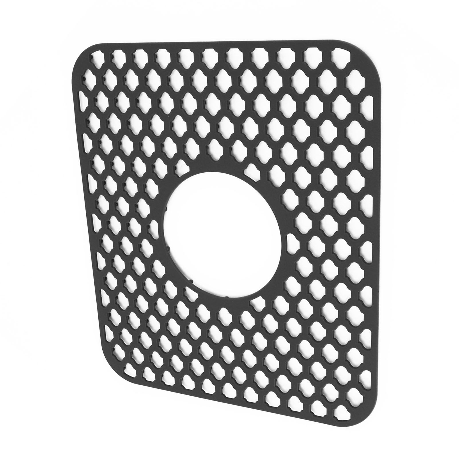 Sink Protector for Kitchen Silicone Non Slip Heat Resistant Mat for Bottom of Center Drain Sink Farmhouse Stainless Steel Porcelain Sink Black - Image 4