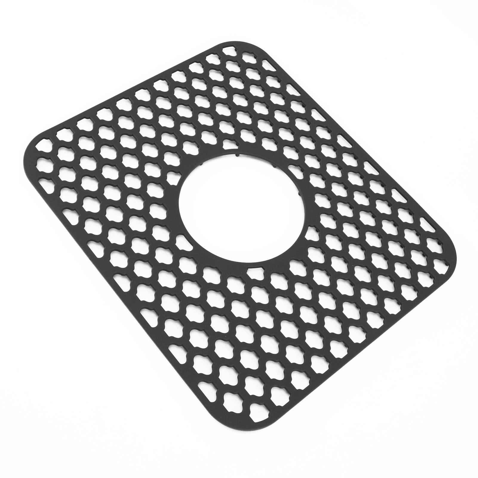 Sink Protector for Kitchen Silicone Non Slip Heat Resistant Mat for Bottom of Center Drain Sink Farmhouse Stainless Steel Porcelain Sink Black - Image 6
