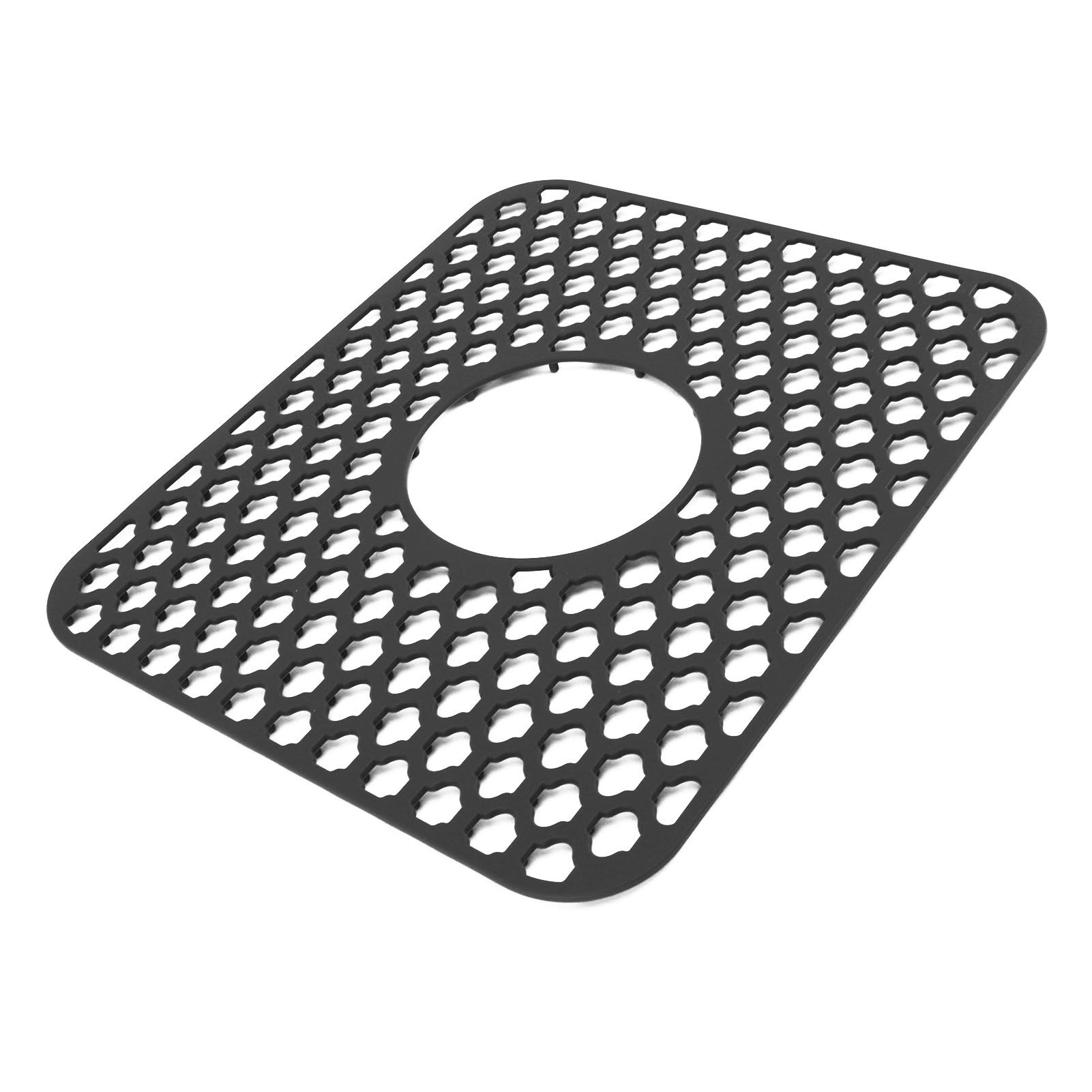Sink Protector for Kitchen Silicone Non Slip Heat Resistant Mat for Bottom of Center Drain Sink Farmhouse Stainless Steel Porcelain Sink Black - Image 7