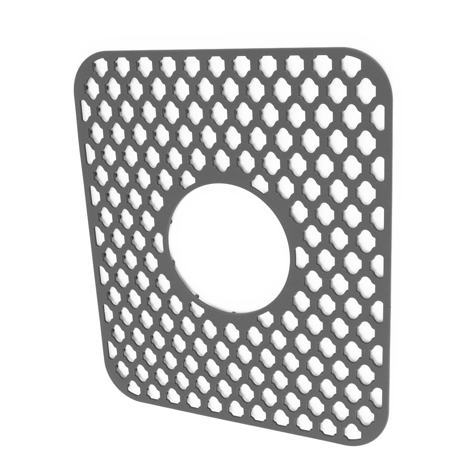 Sink Protector for Kitchen Silicone Non Slip Heat Resistant Mat for Bottom of Center Drain Sink Farmhouse Stainless Steel Porcelain Sink Grey - Image 4
