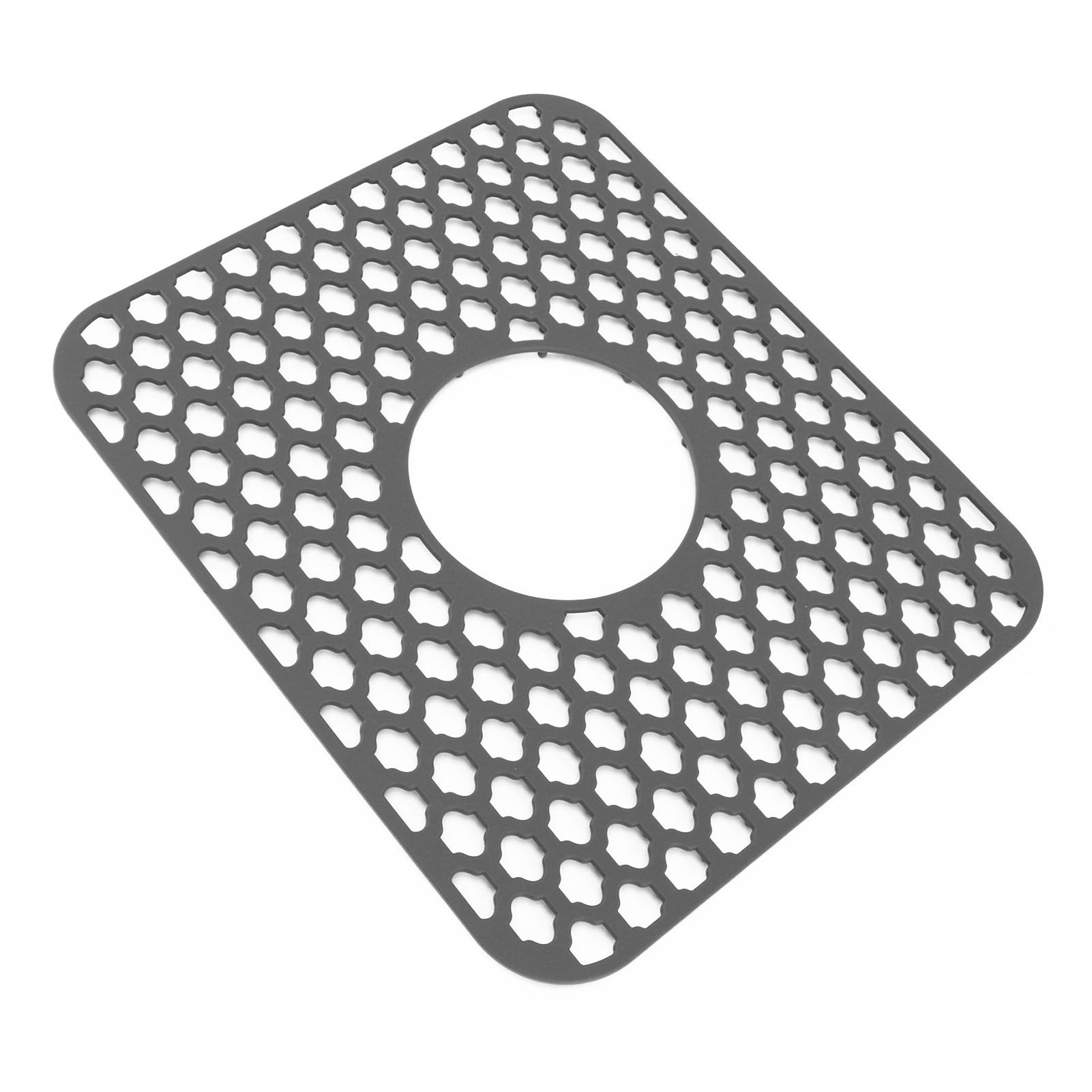 Sink Protector for Kitchen Silicone Non Slip Heat Resistant Mat for Bottom of Center Drain Sink Farmhouse Stainless Steel Porcelain Sink Grey - Image 6