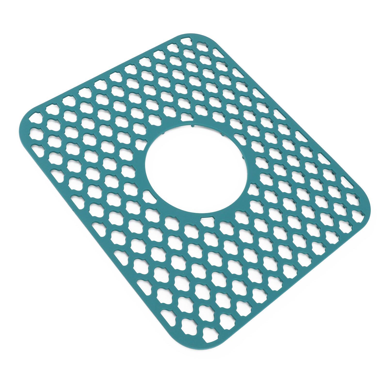Sink Protector for Kitchen Silicone Non Slip Heat Resistant Mat for Bottom of Center Drain Sink Farmhouse Stainless Steel Porcelain Sink Green - Image 5