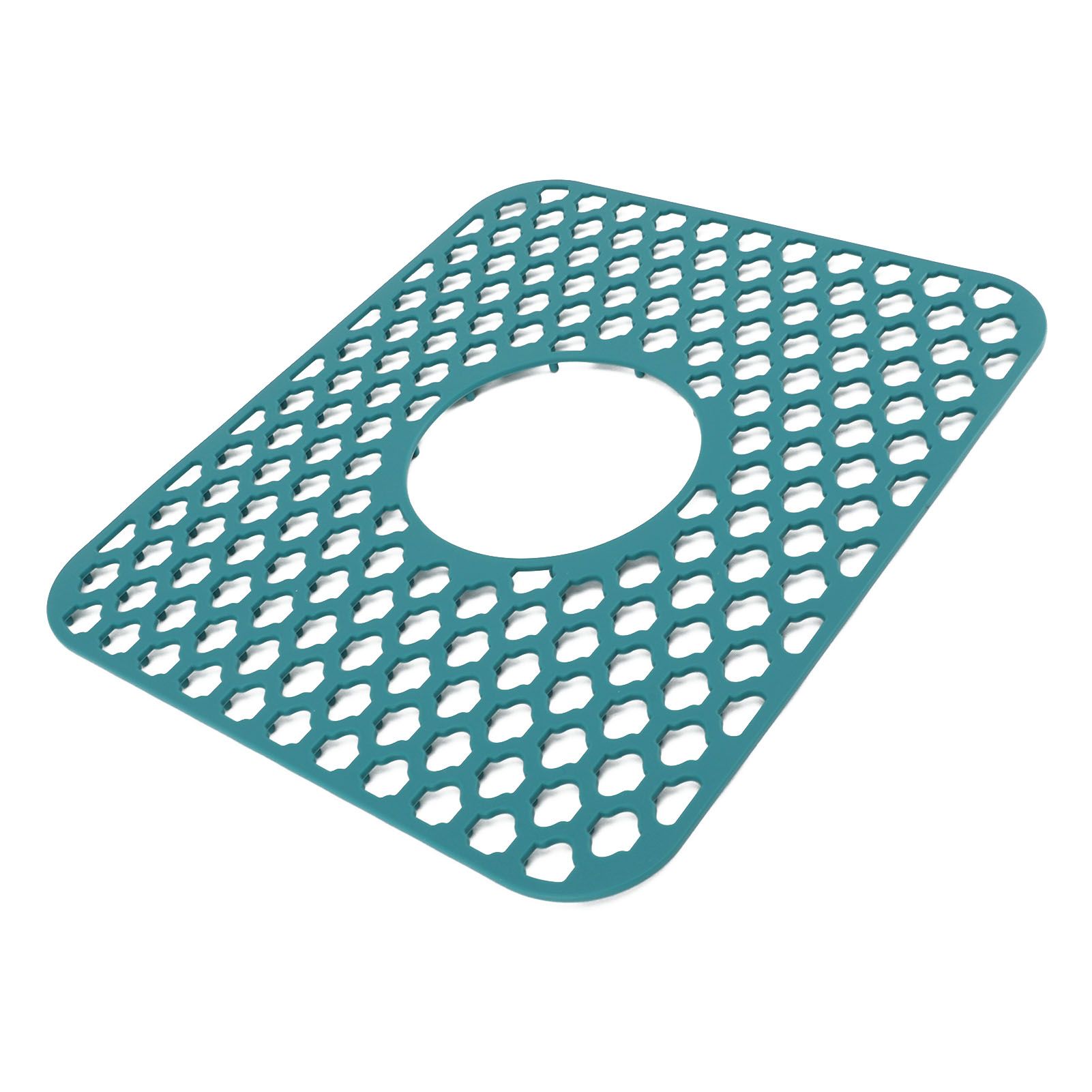 Sink Protector for Kitchen Silicone Non Slip Heat Resistant Mat for Bottom of Center Drain Sink Farmhouse Stainless Steel Porcelain Sink Green - Image 6