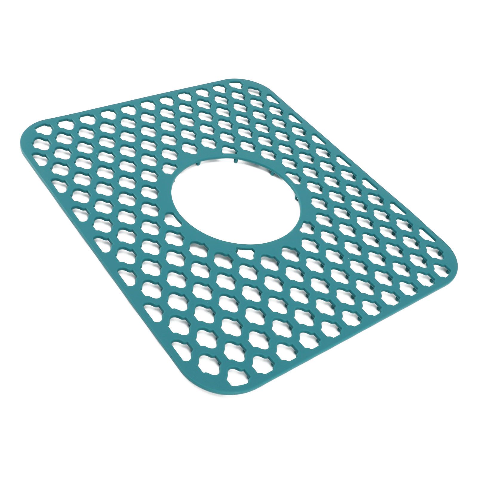 Sink Protector for Kitchen Silicone Non Slip Heat Resistant Mat for Bottom of Center Drain Sink Farmhouse Stainless Steel Porcelain Sink Green - Image 7