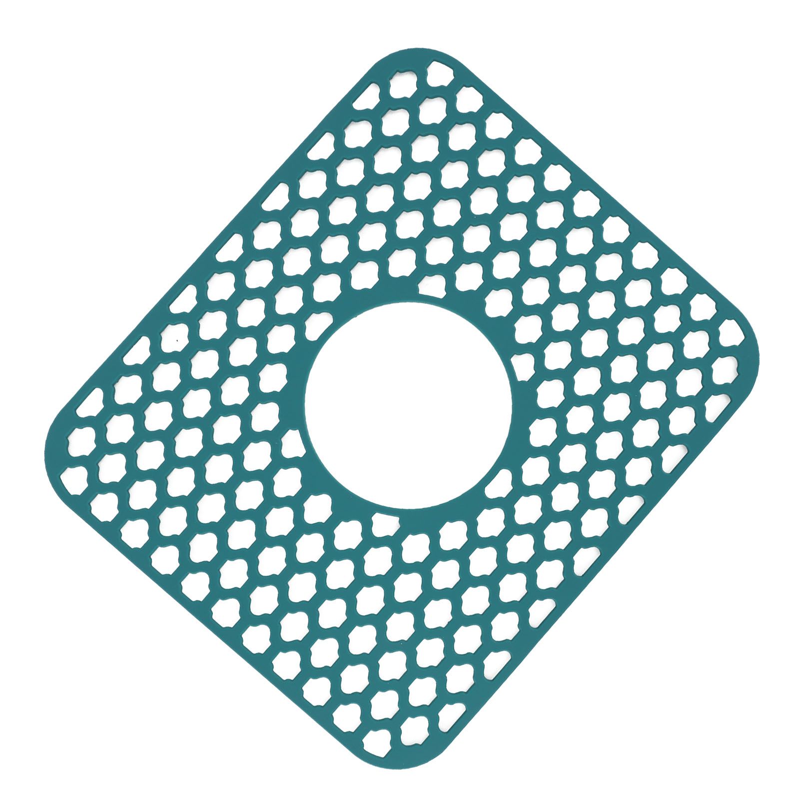 Sink Protector for Kitchen Silicone Non Slip Heat Resistant Mat for Bottom of Center Drain Sink Farmhouse Stainless Steel Porcelain Sink Green - Image 8
