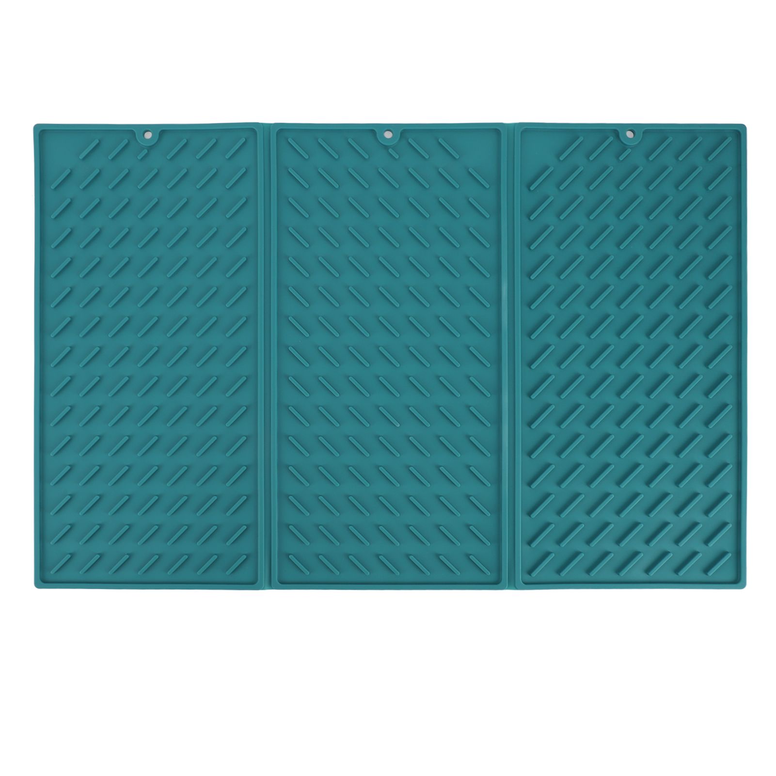 3 Fold Counter Foldable Drying Mat Silicone Fast Drying Waterproof Reusable Drying Kitchen Mat for Kitchen Bathroom Green - Image 1