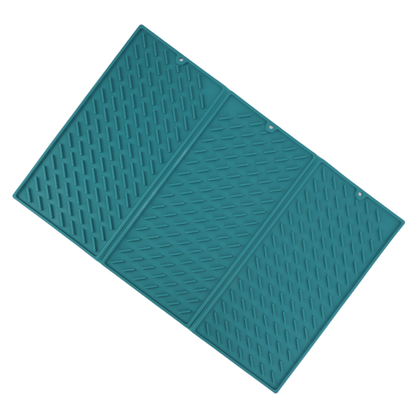 3 Fold Counter Foldable Drying Mat Silicone Fast Drying Waterproof Reusable Drying Kitchen Mat for Kitchen Bathroom Green - Image 8