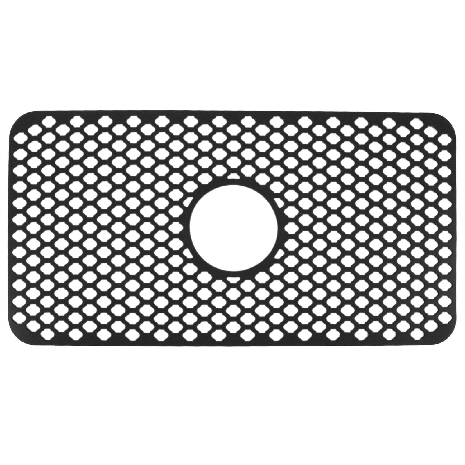 Hollow Insulated Kitchen Sink Mat Non Slip Multi Functional Large Size Silicone Sink Mat Protector Black - Image 1